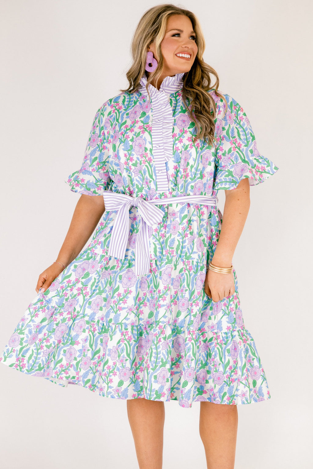 Half Truths Dress, Purple