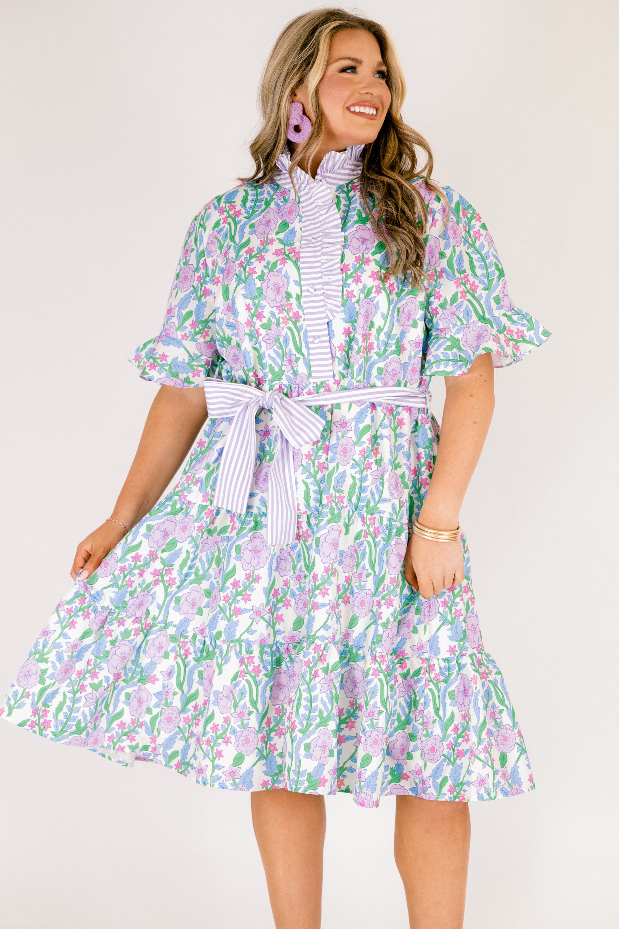 Half Truths Dress, Purple