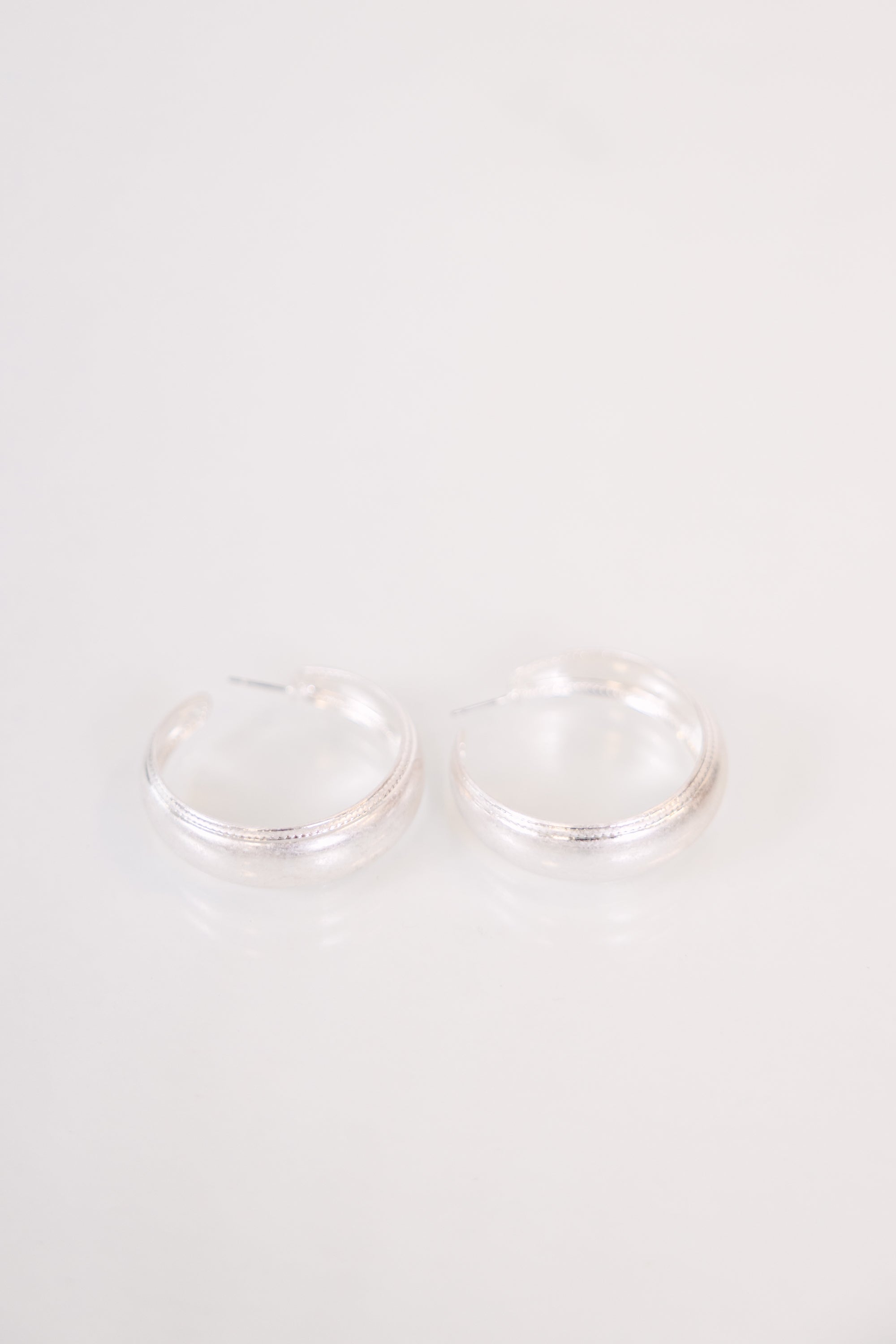 Halo Mist Hoops, Silver