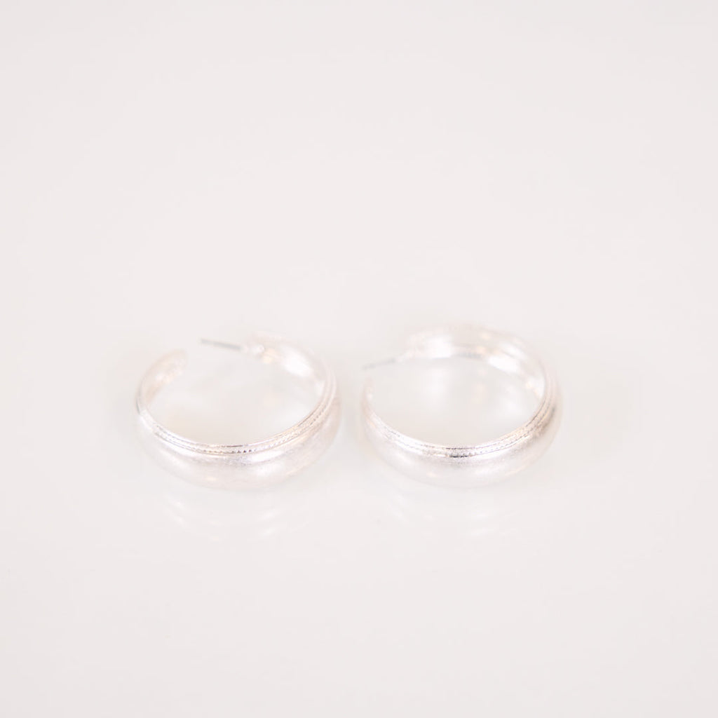 Halo Mist Hoops, Silver