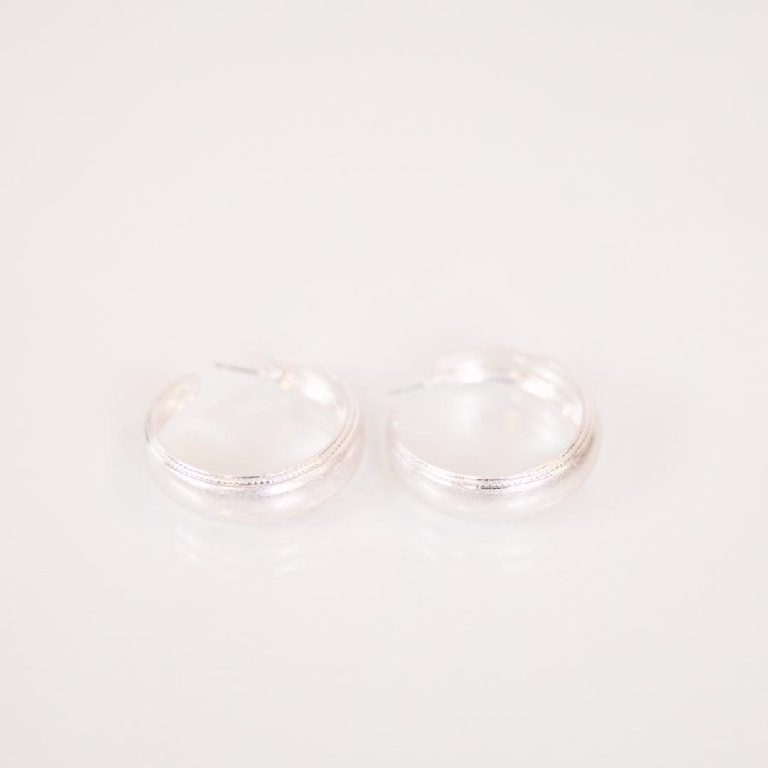 Halo Mist Hoops, Silver