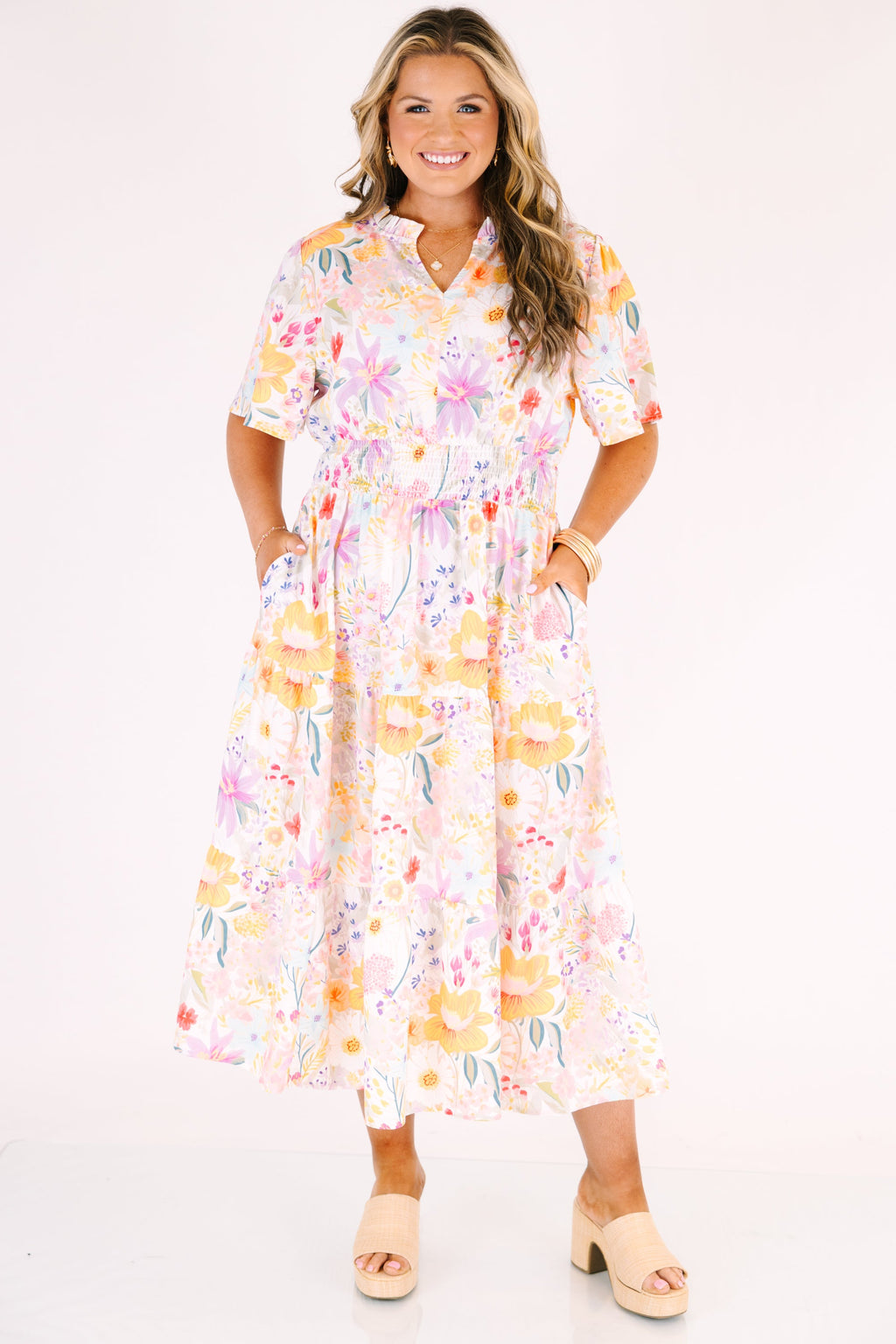 Happy To Be Me Dress, Lavender Mix