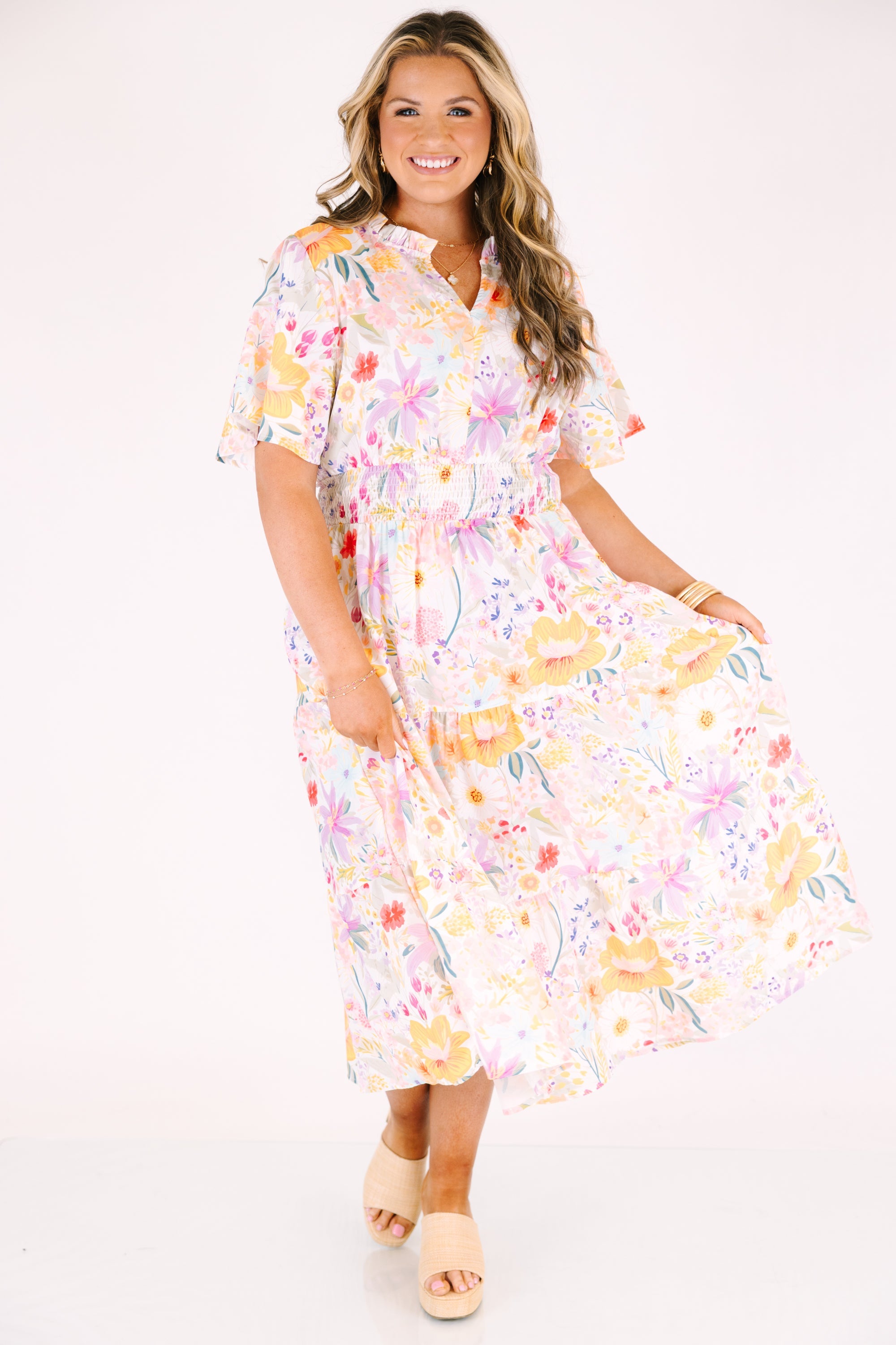Happy To Be Me Dress, Lavender Mix