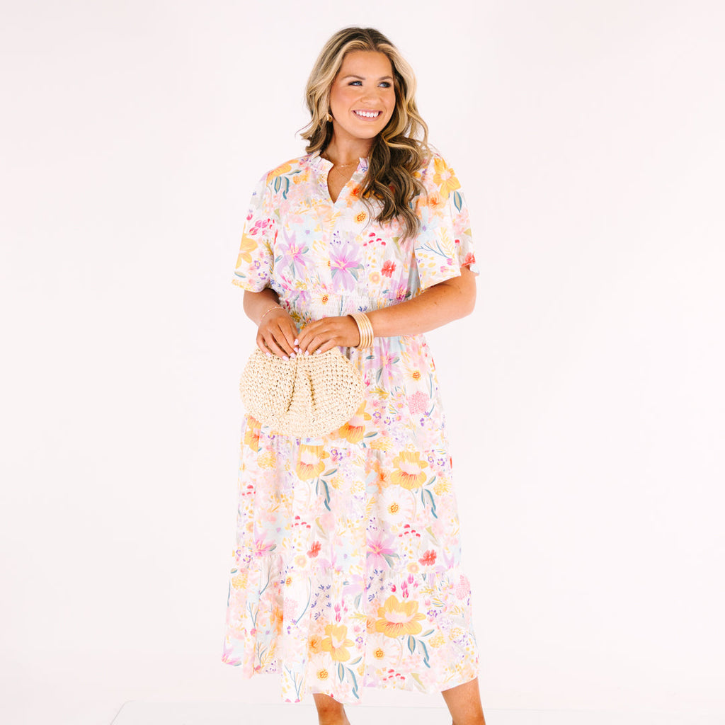 Happy To Be Me Dress, Lavender Mix