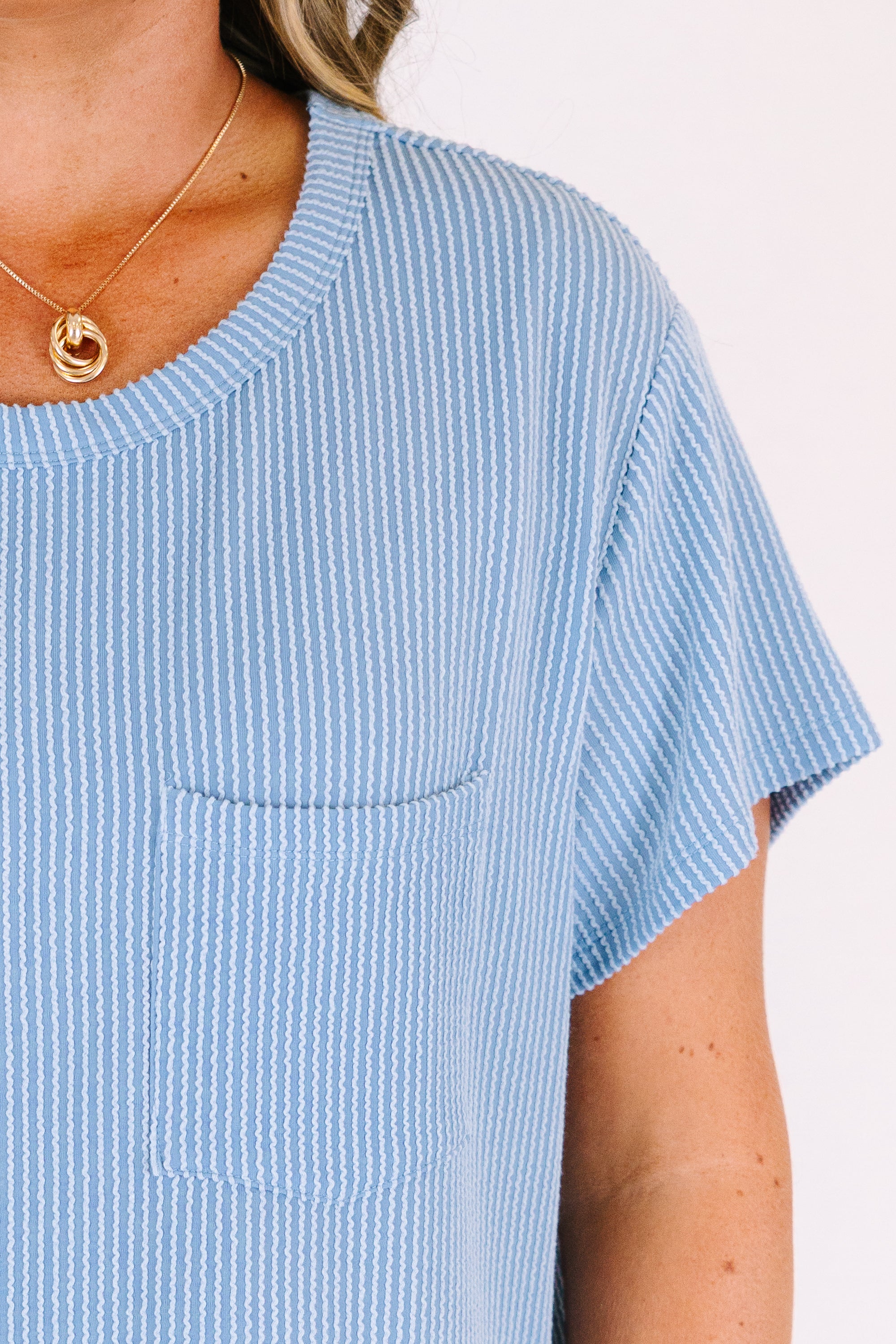 Headliner Top, Dusty Blue