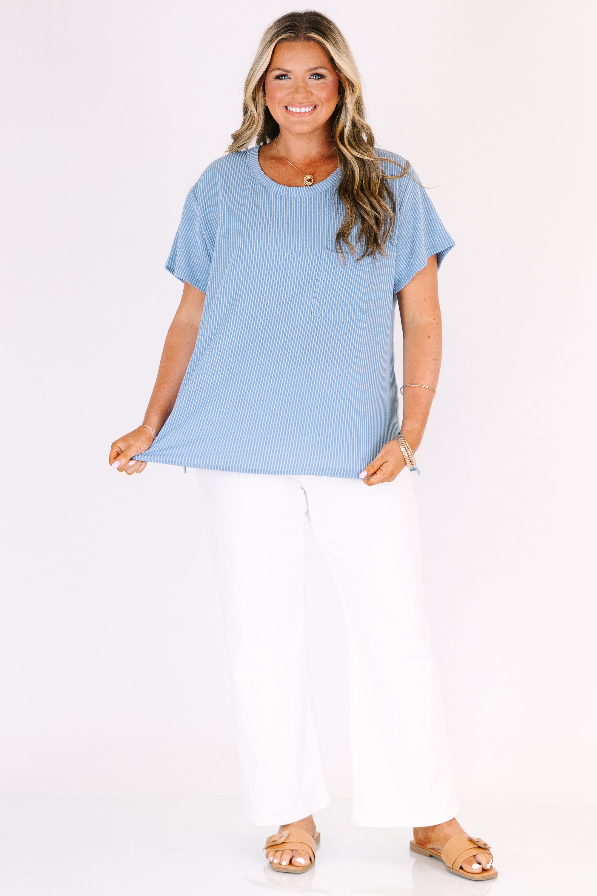 Headliner Top, Dusty Blue