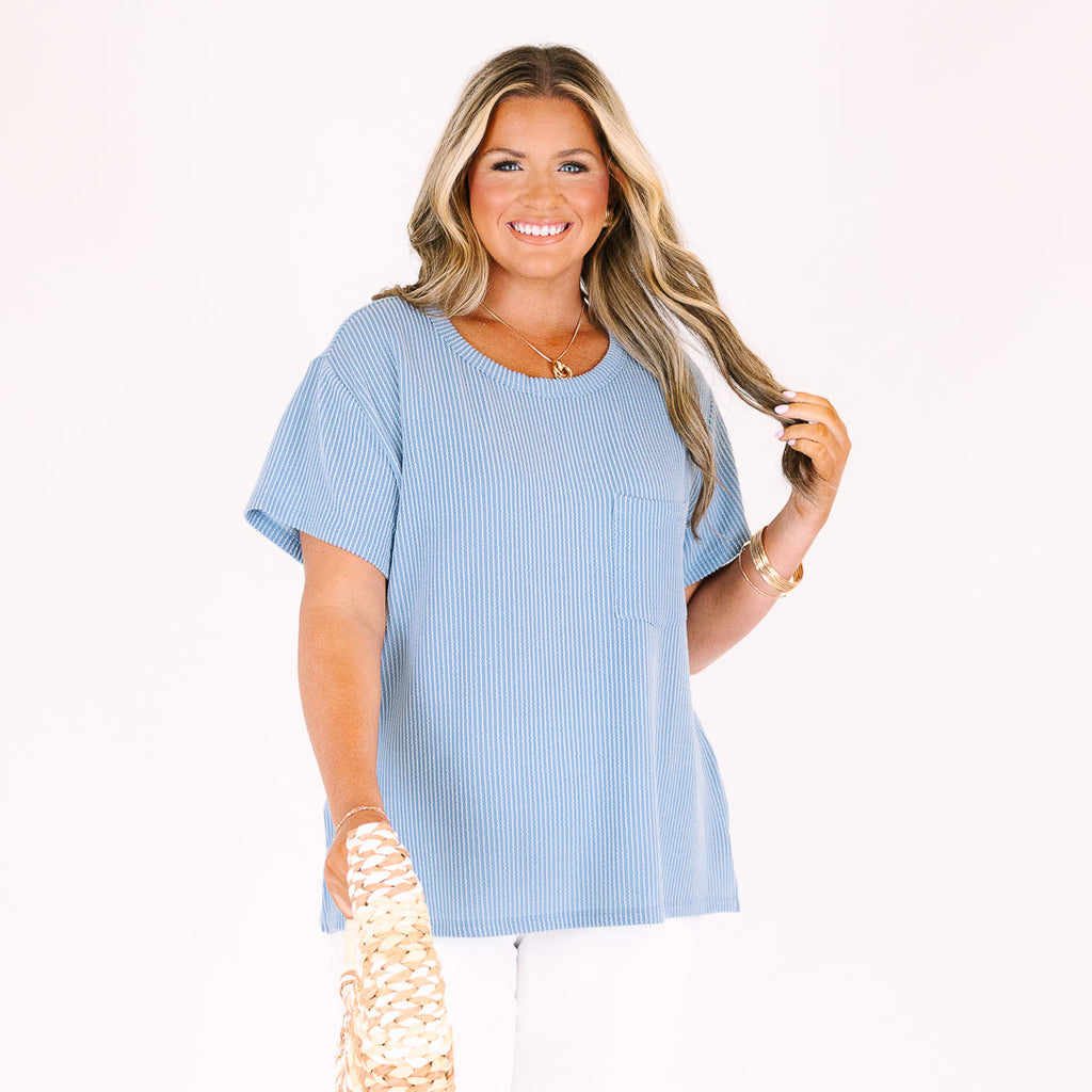 Headliner Top, Dusty Blue