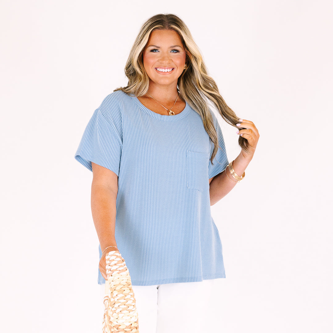 Headliner Top, Dusty Blue