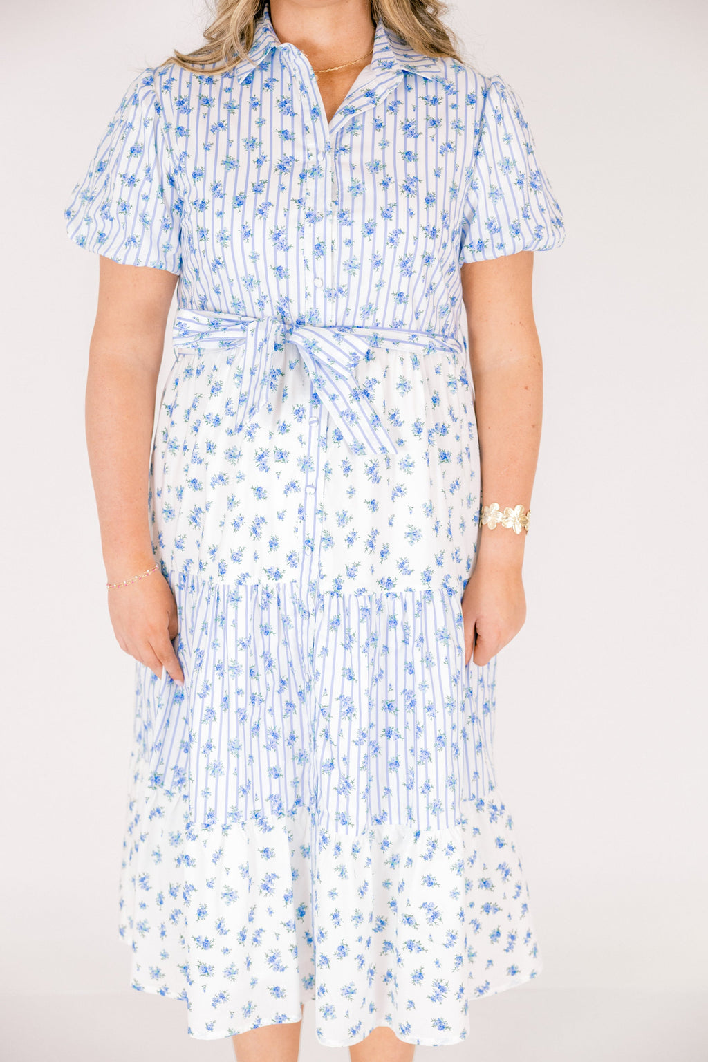 High Hopes Dress, Blue Floral Mix