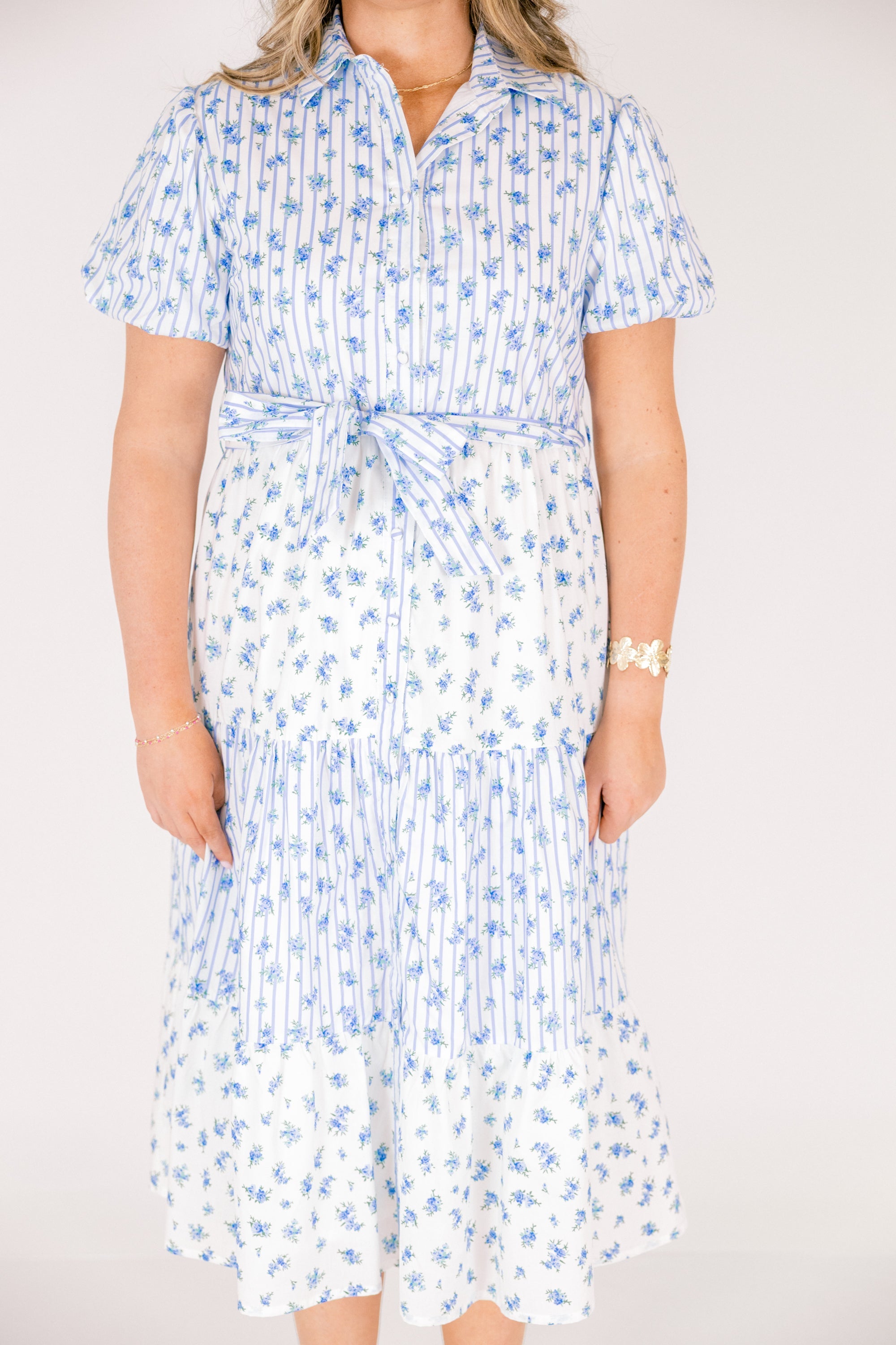 High Hopes Dress, Blue Floral Mix