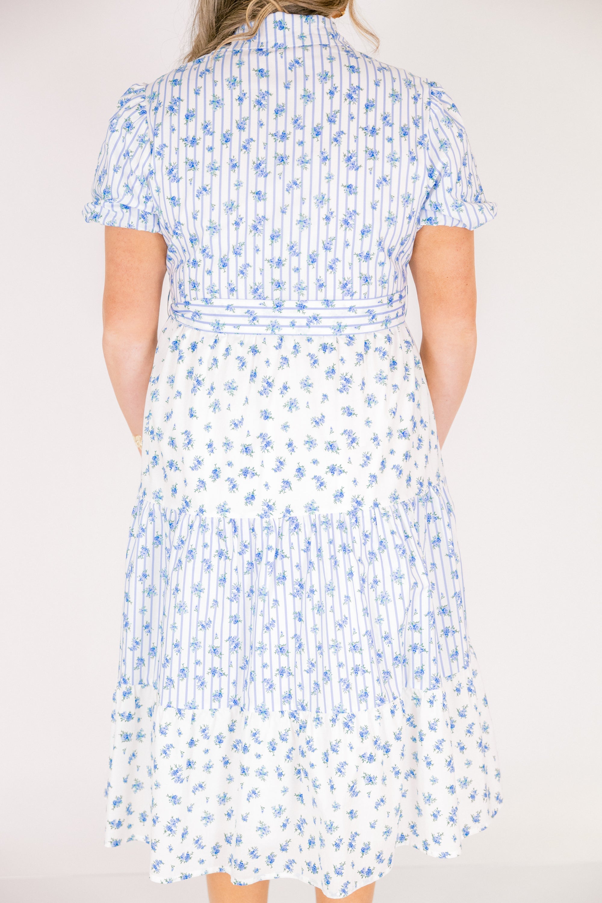 High Hopes Dress, Blue Floral Mix