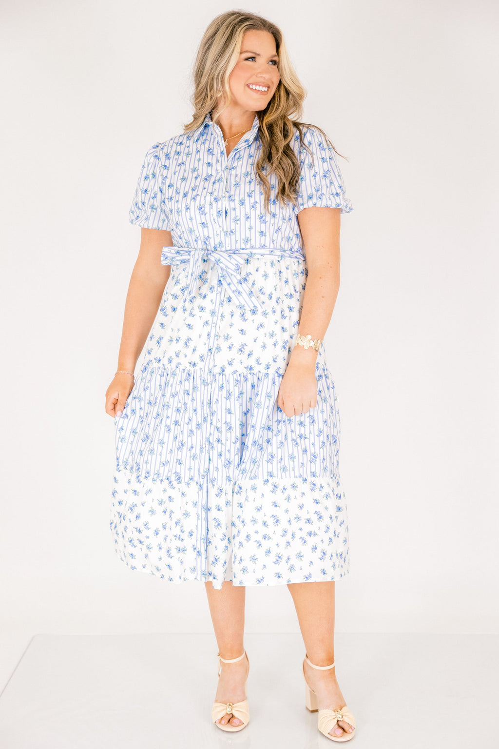 High Hopes Dress, Blue Floral Mix