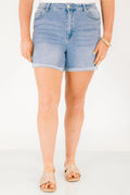 Highlight Of My Day Shorts, Light Wash