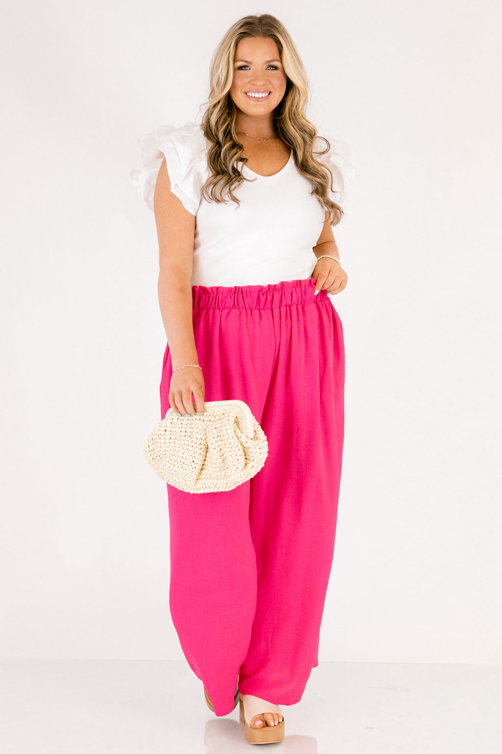 Hit The Town Pants, Fuchsia