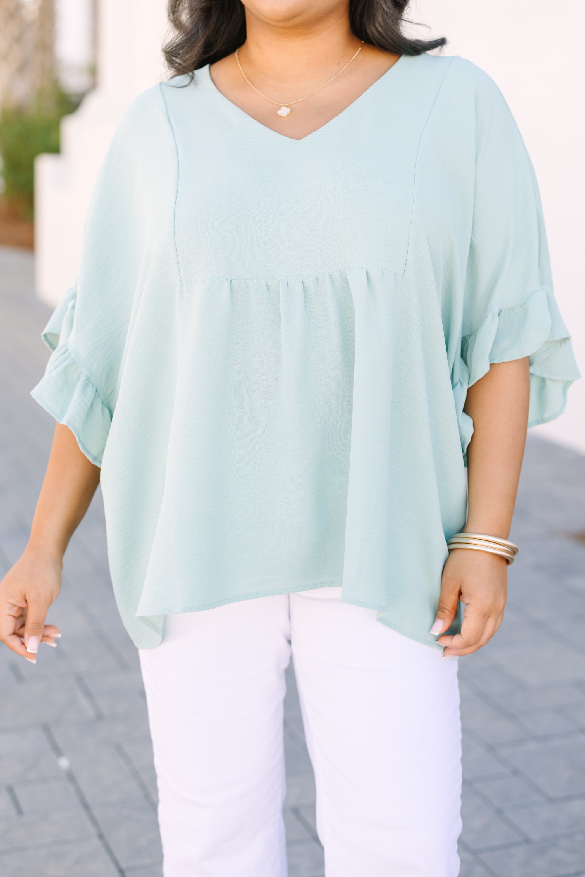 Holding Steady Top, Green