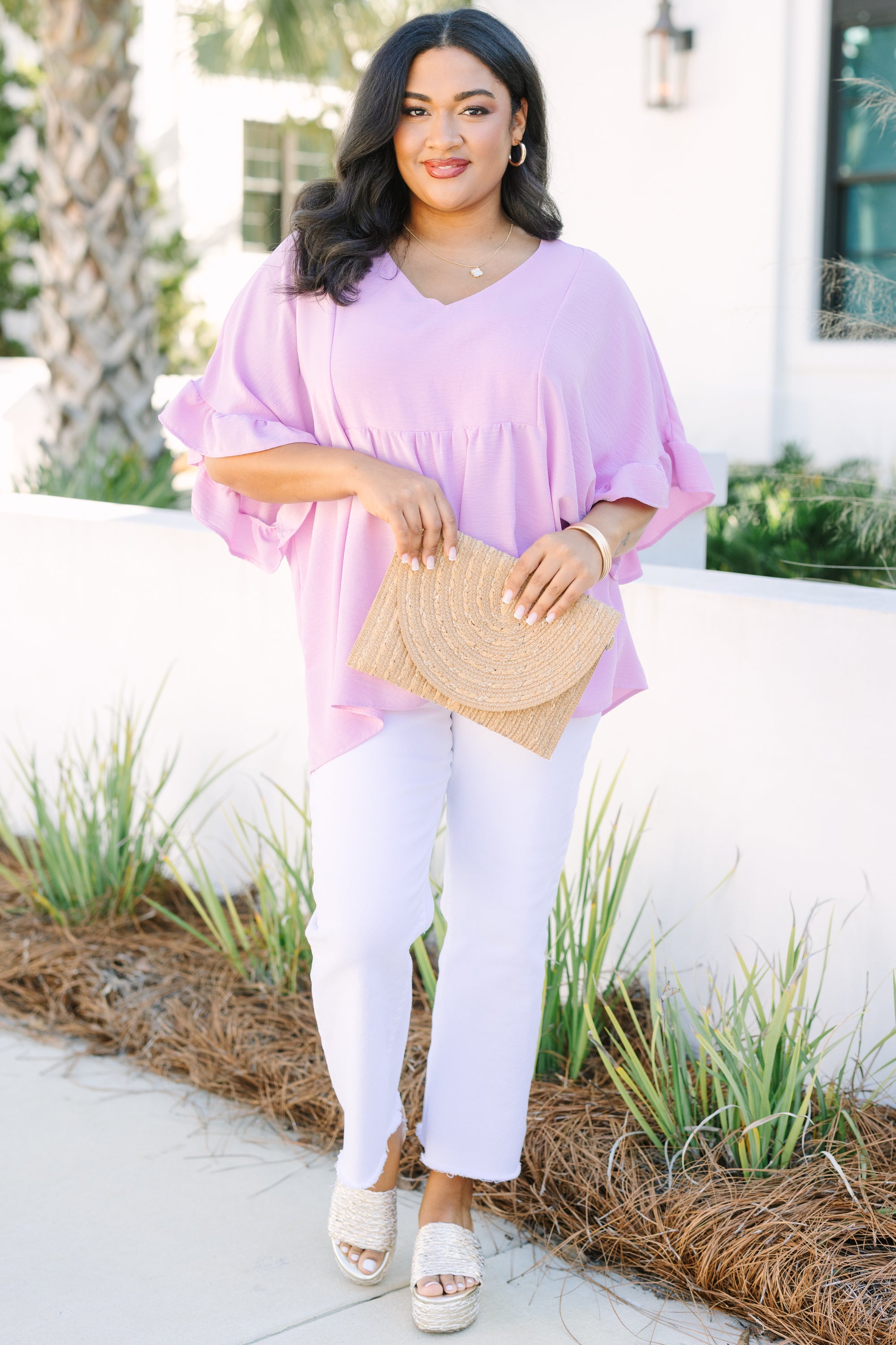 Holding Steady Top, Light Purple