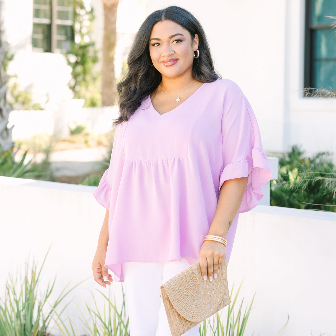 Holding Steady Top, Light Purple