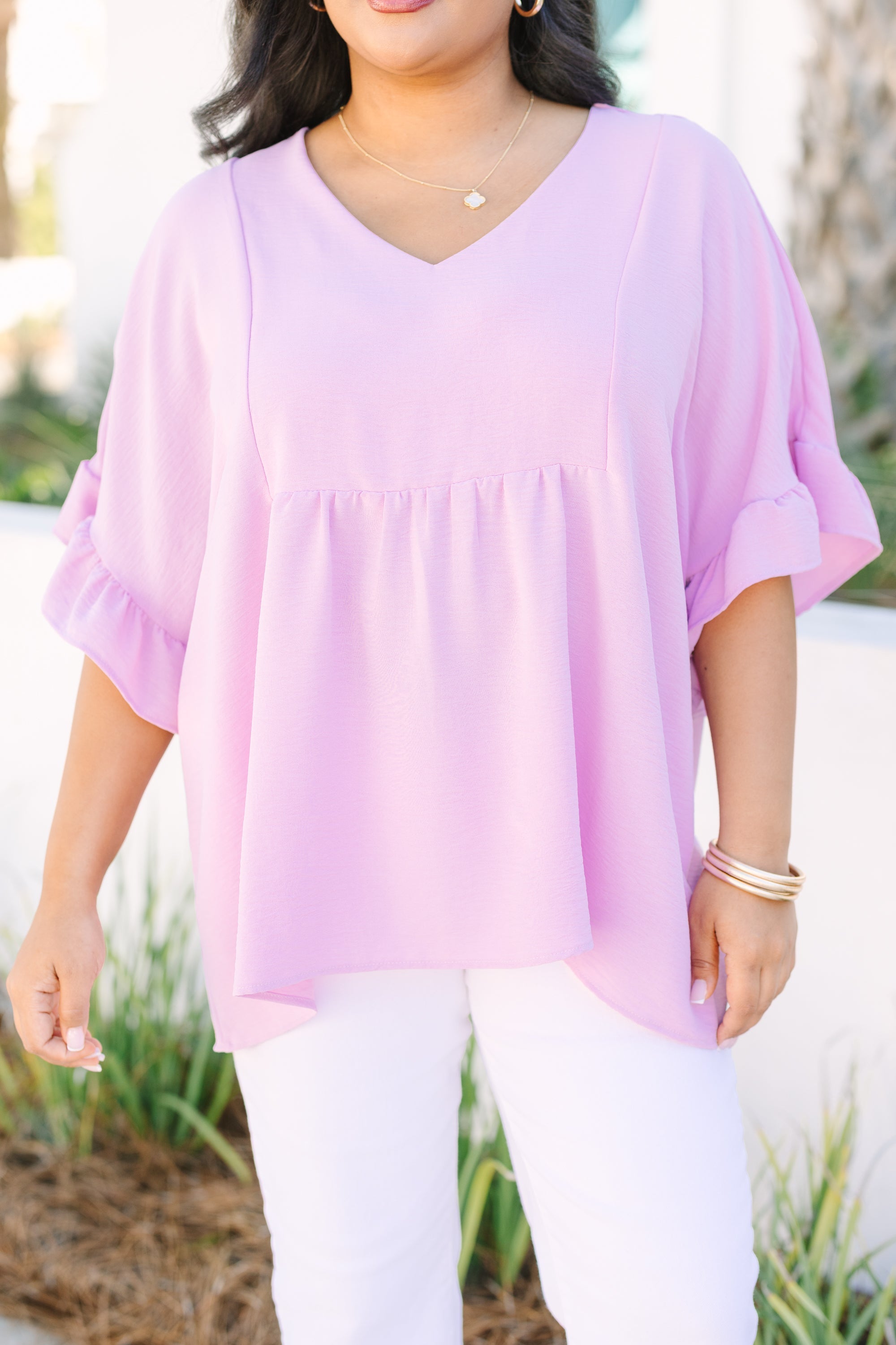 Holding Steady Top, Light Purple