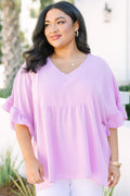 Holding Steady Top, Light Purple