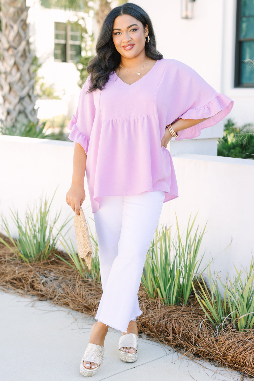 Holding Steady Top, Light Purple