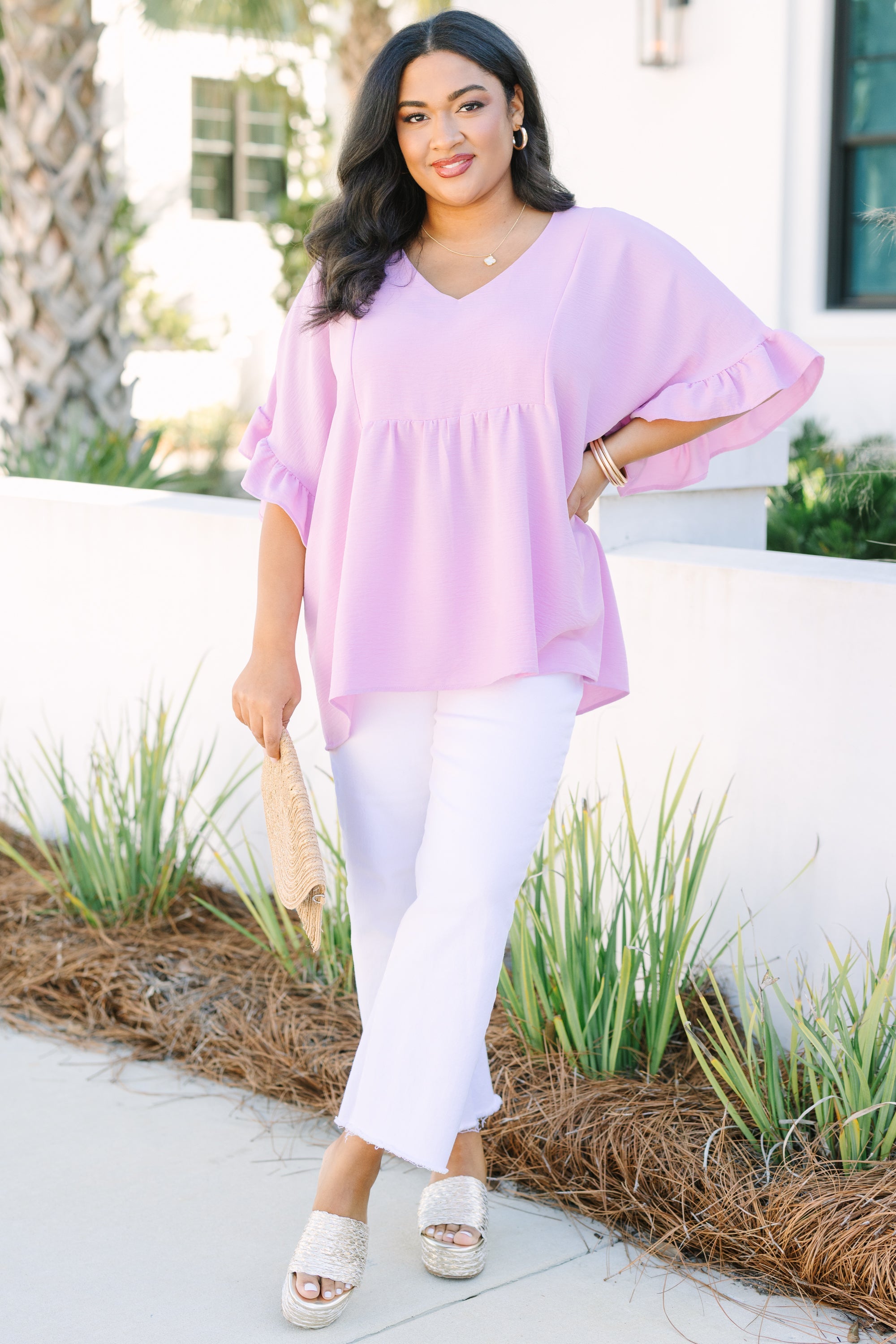 Holding Steady Top, Light Purple