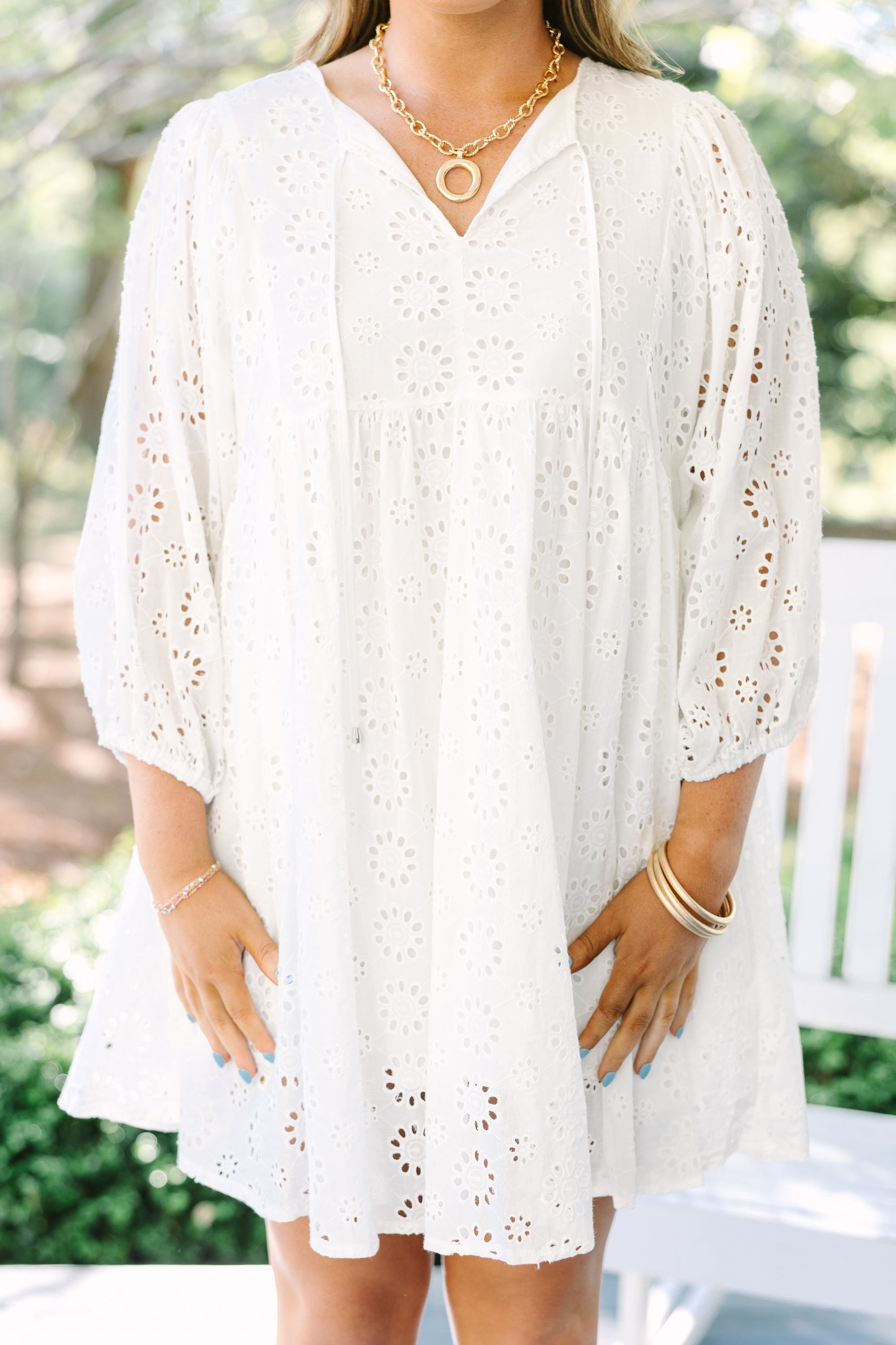 Honey Babe Dress, White