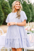 Hummingbird's Haven Dress, Baby Blue