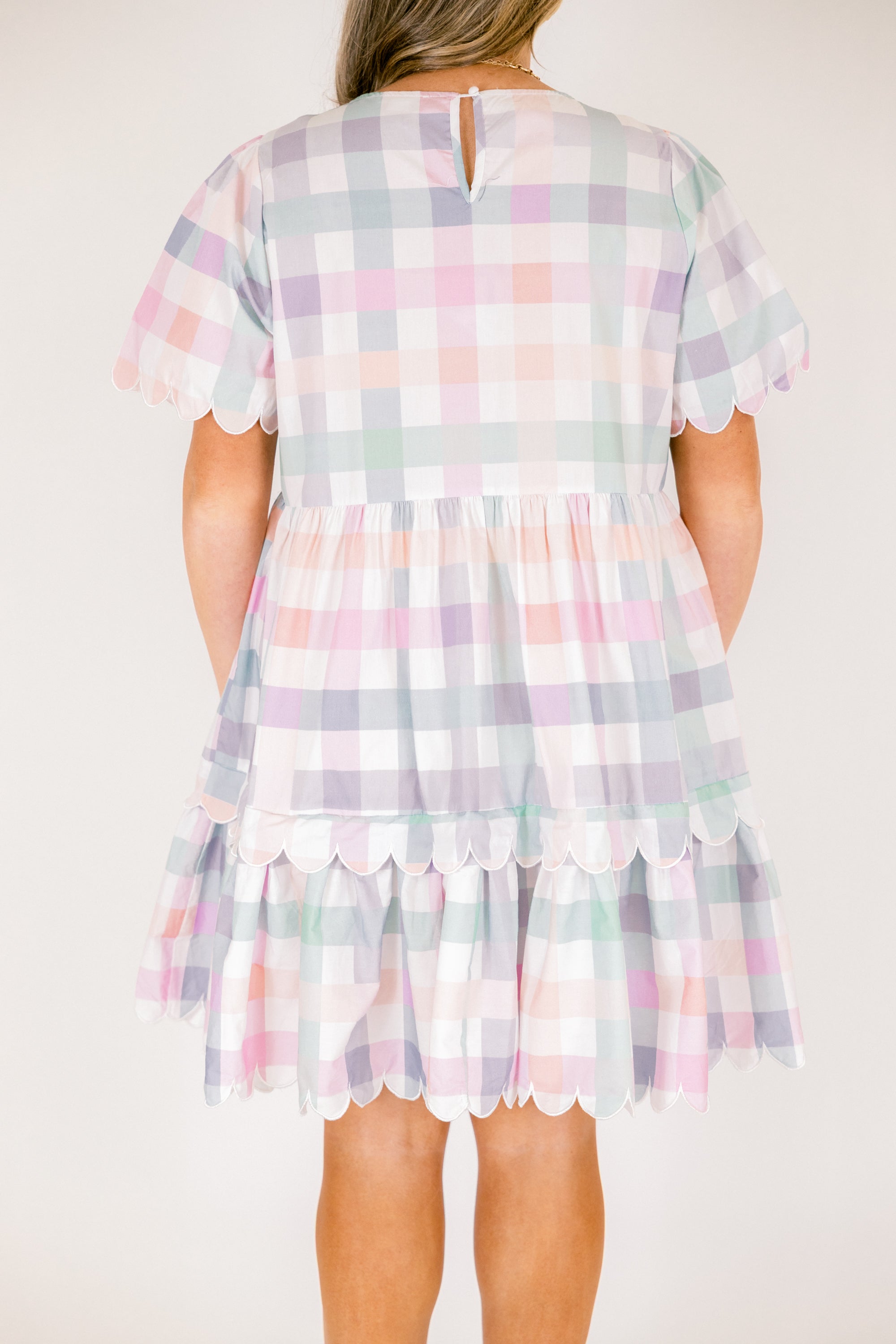 Hummingbird's Haven Dress, Plaid Multi