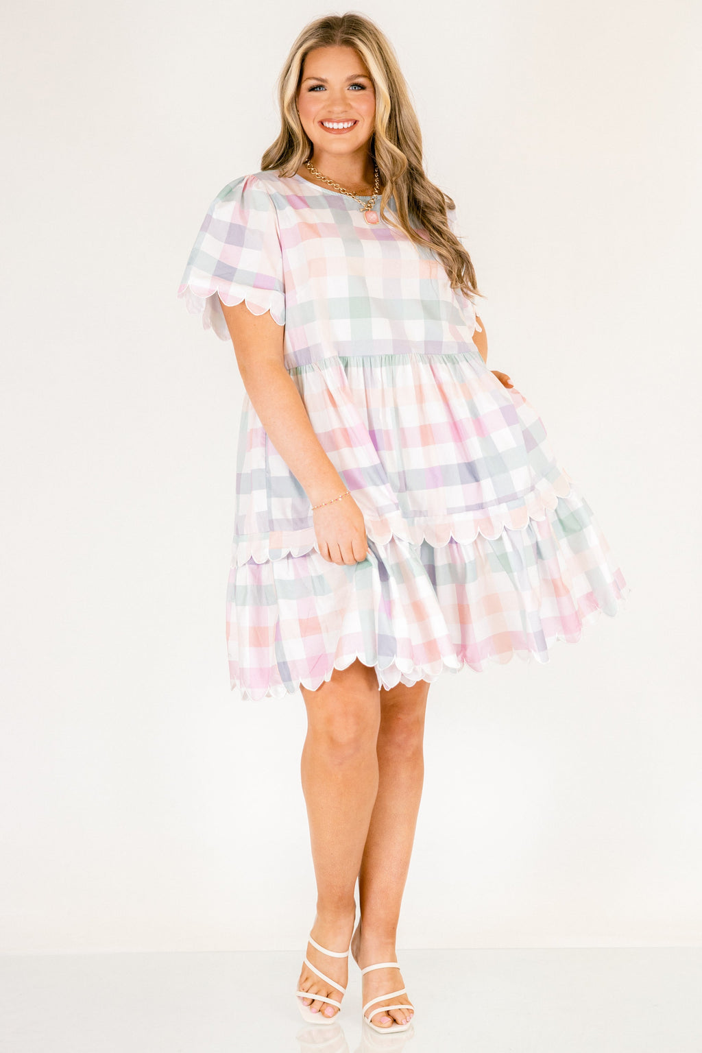 Hummingbird's Haven Dress, Plaid Multi