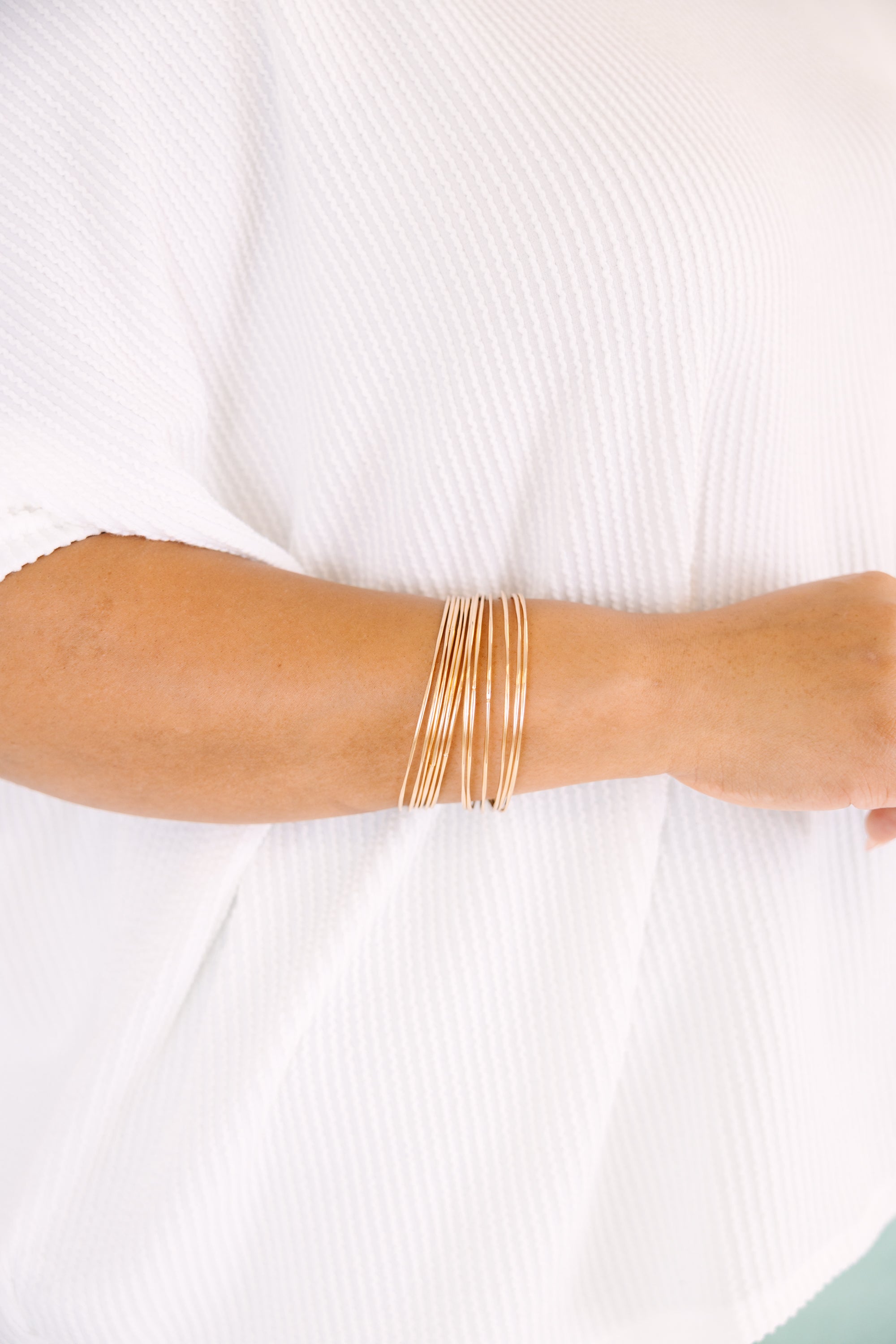 If You Don't Mind Bracelet Set, Gold
