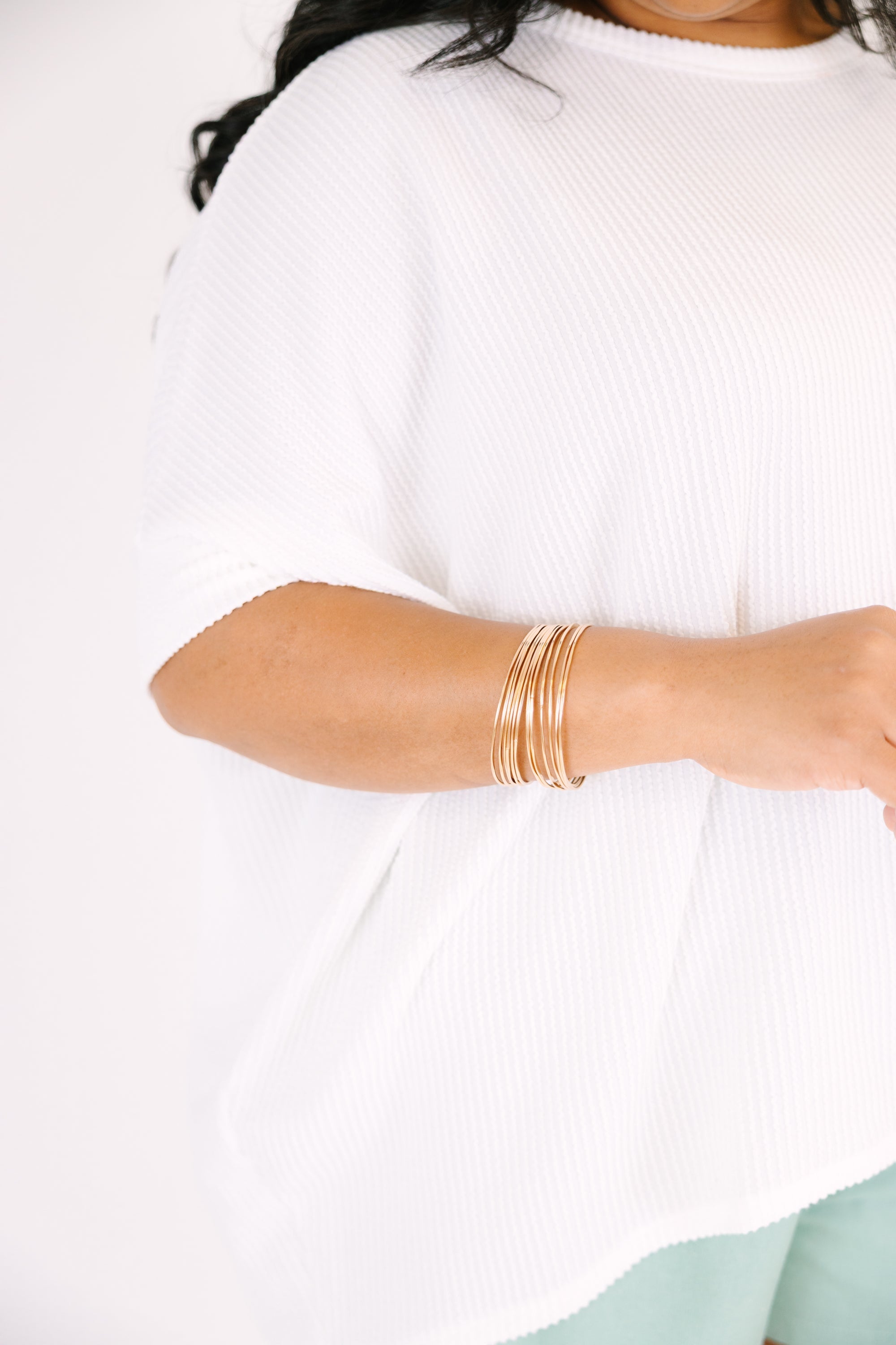 If You Don't Mind Bracelet Set, Gold