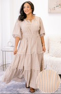 The Clear Choice Dress, Brown Stripe