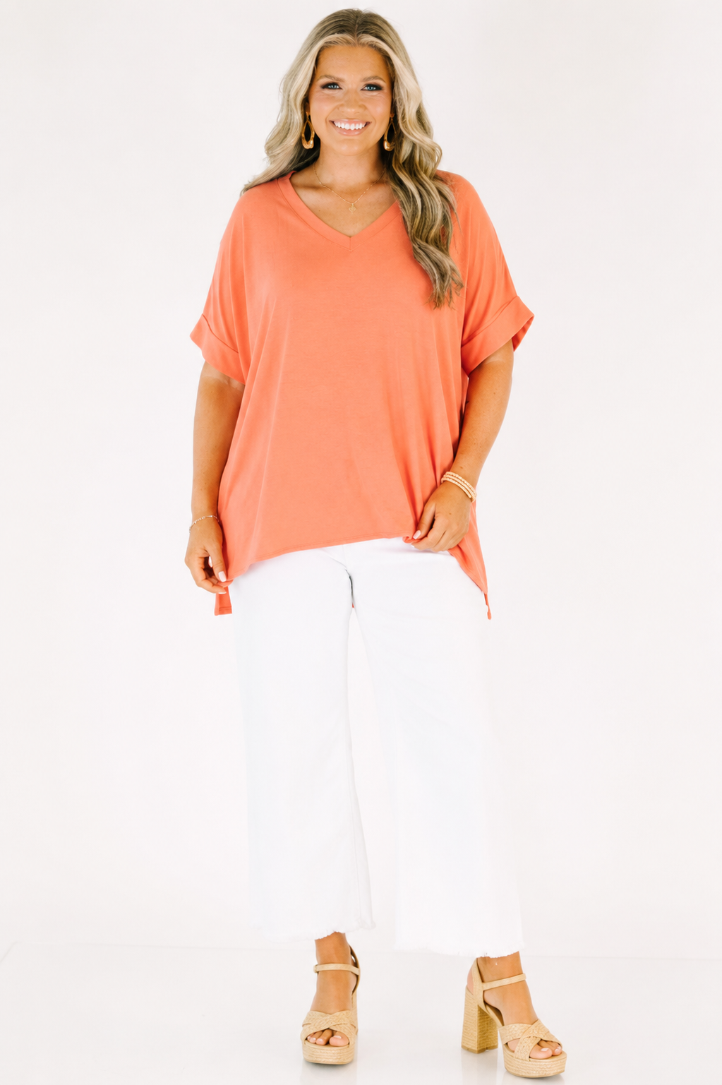 Comfy Travels Top, Deep Coral