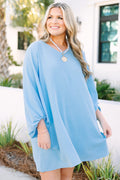 In Her Spare Time Dress, Ice Blue