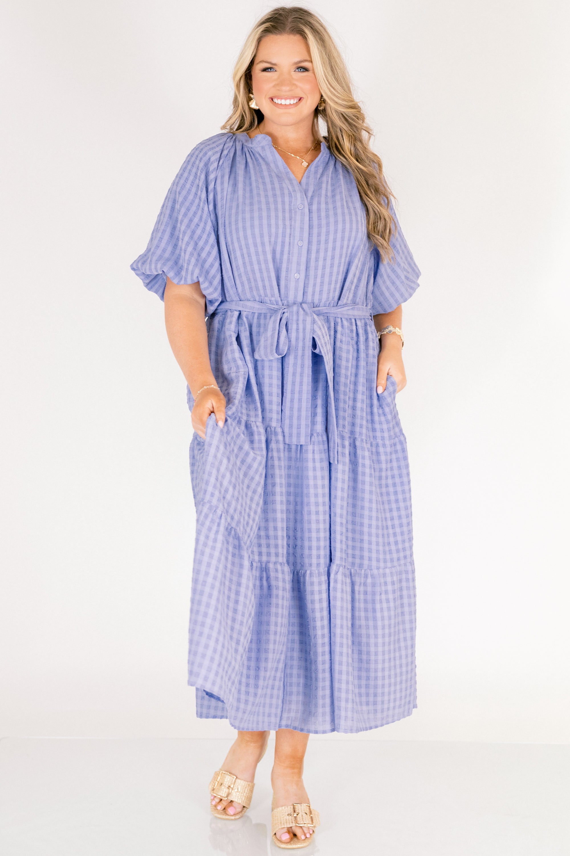 In Perfect Order Dress, Blue