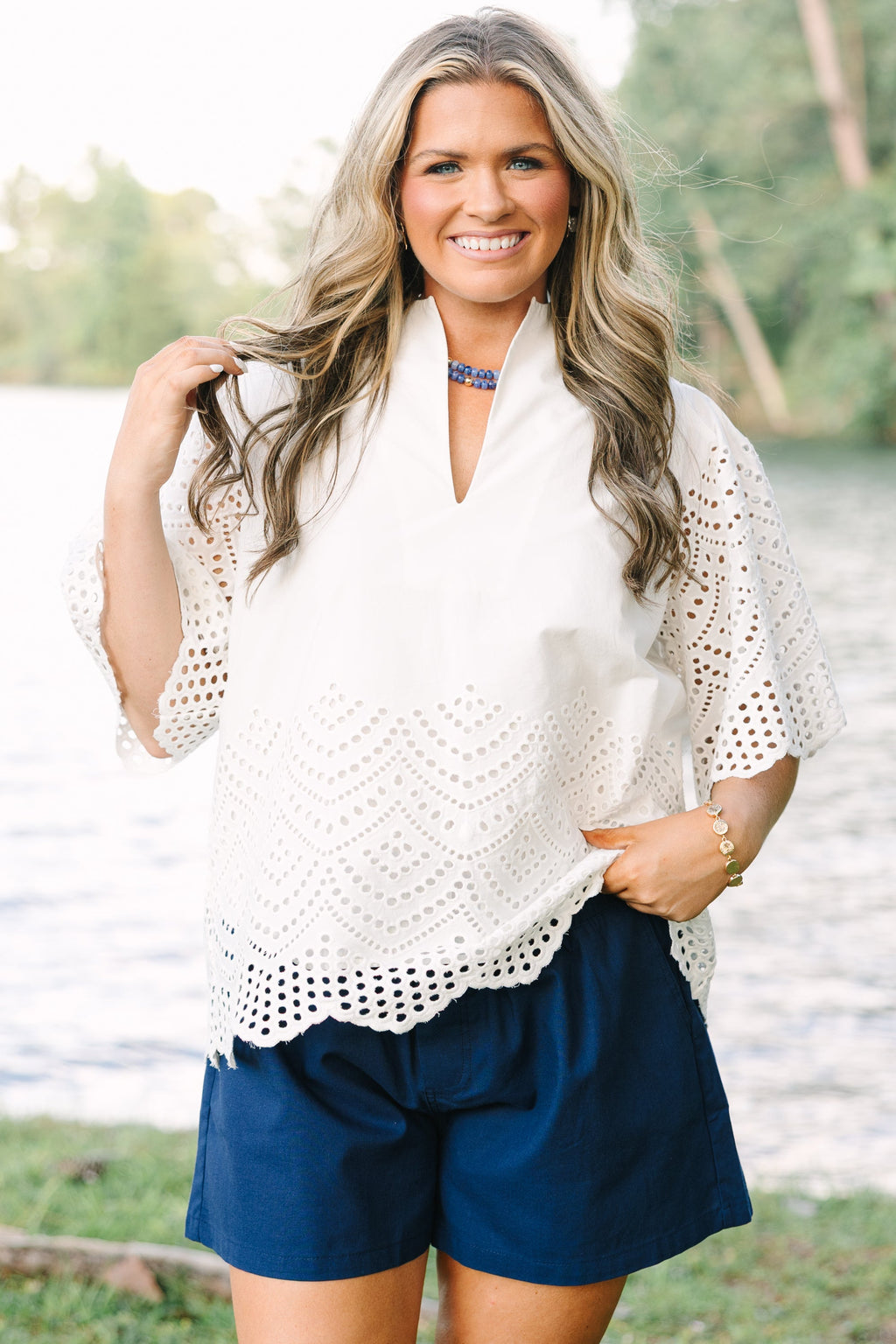 In The Details Top, White