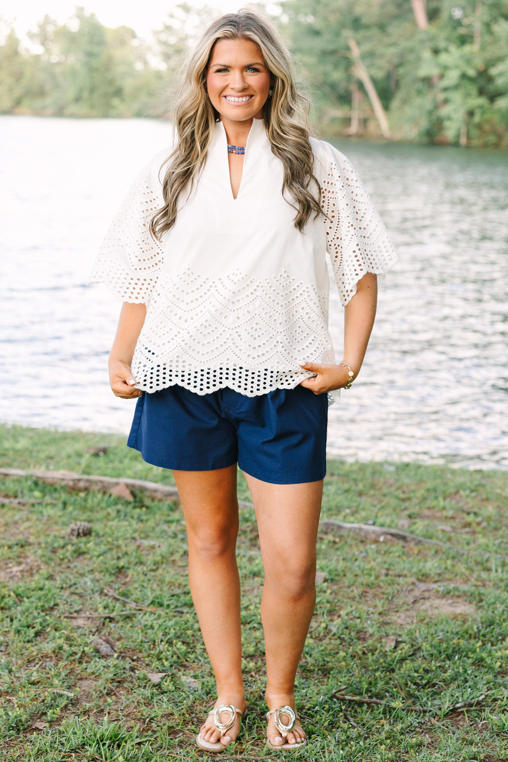 In The Details Top, White