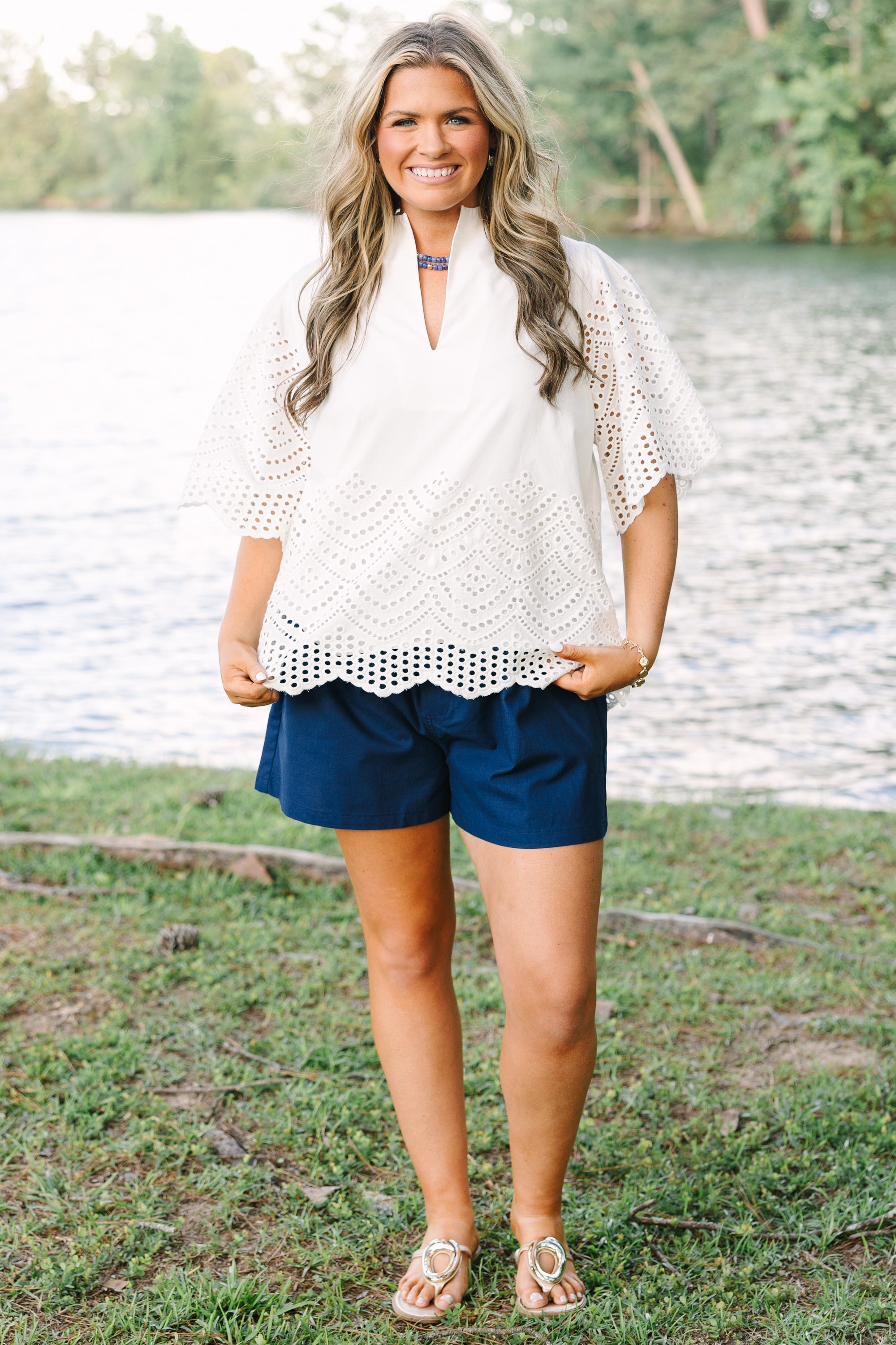 In The Details Top, White