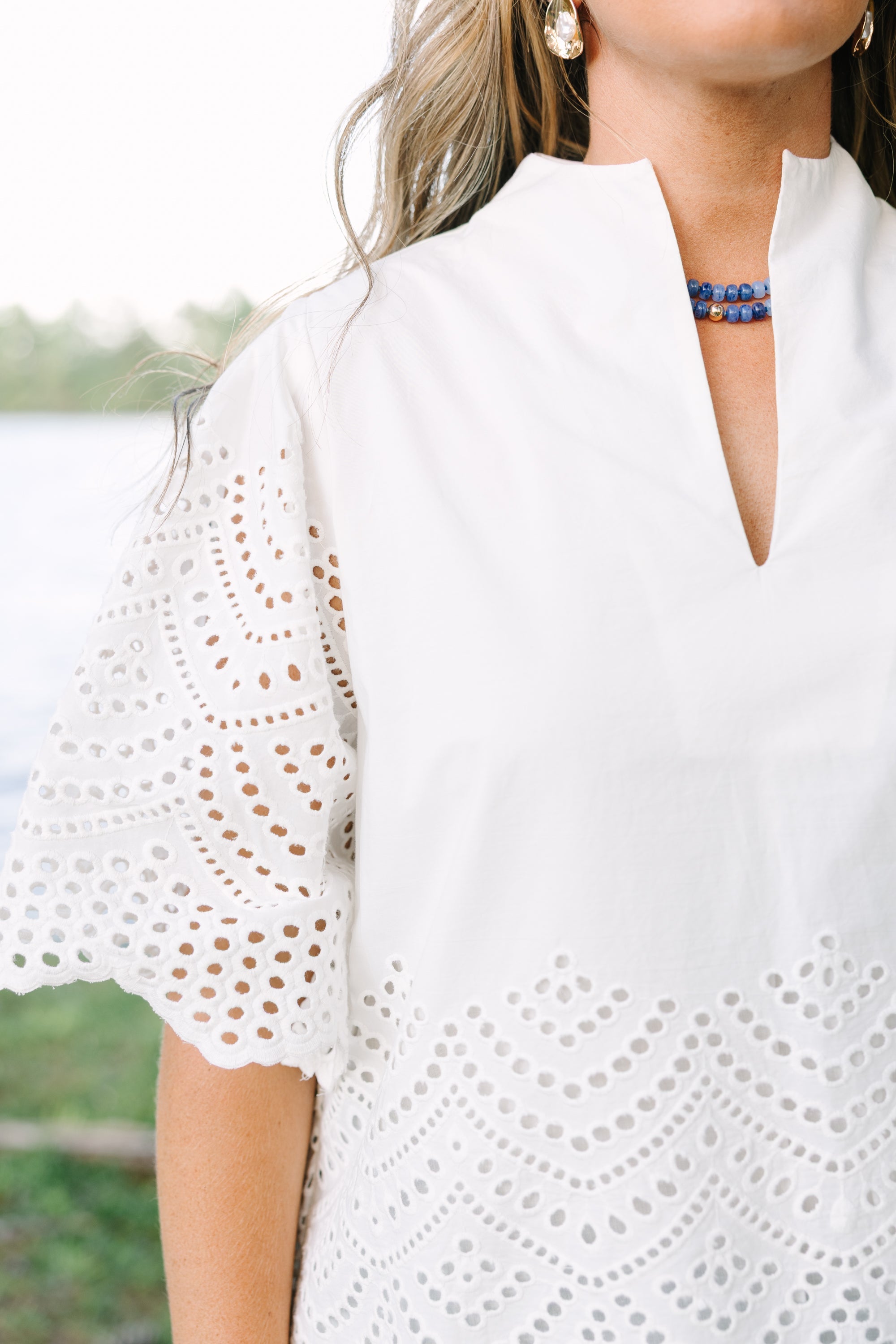 In The Details Top, White