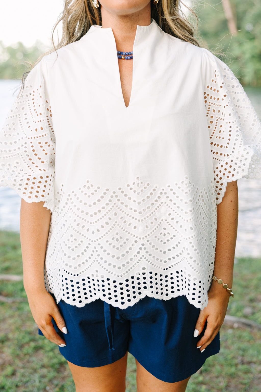 In The Details Top, White