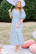 In The Quiet Shade Midi Dress, Blue