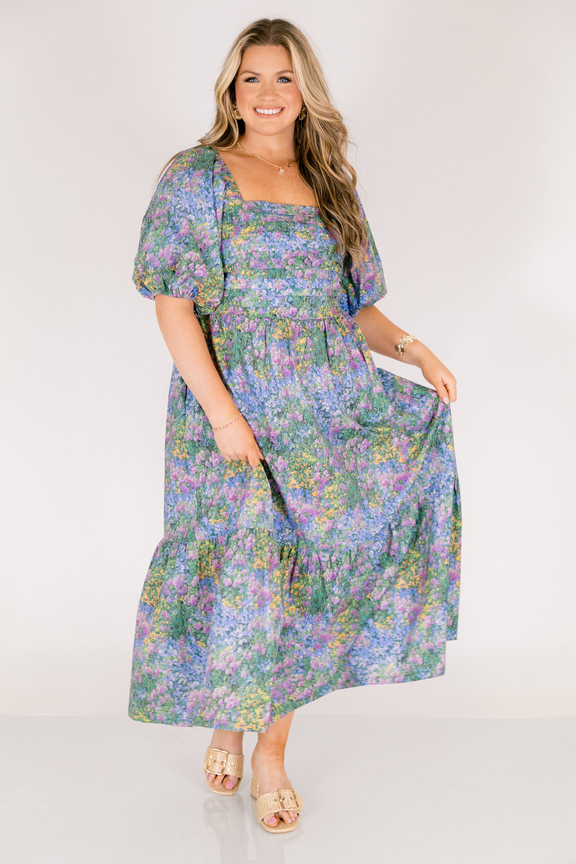 In The Quiet Shade Midi Dress, Floral Mix