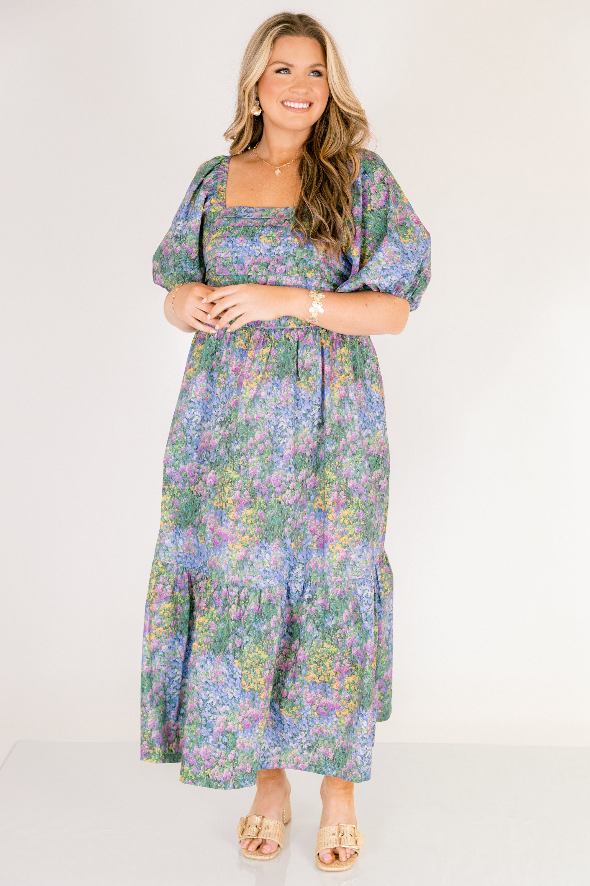 In The Quiet Shade Midi Dress, Floral Mix