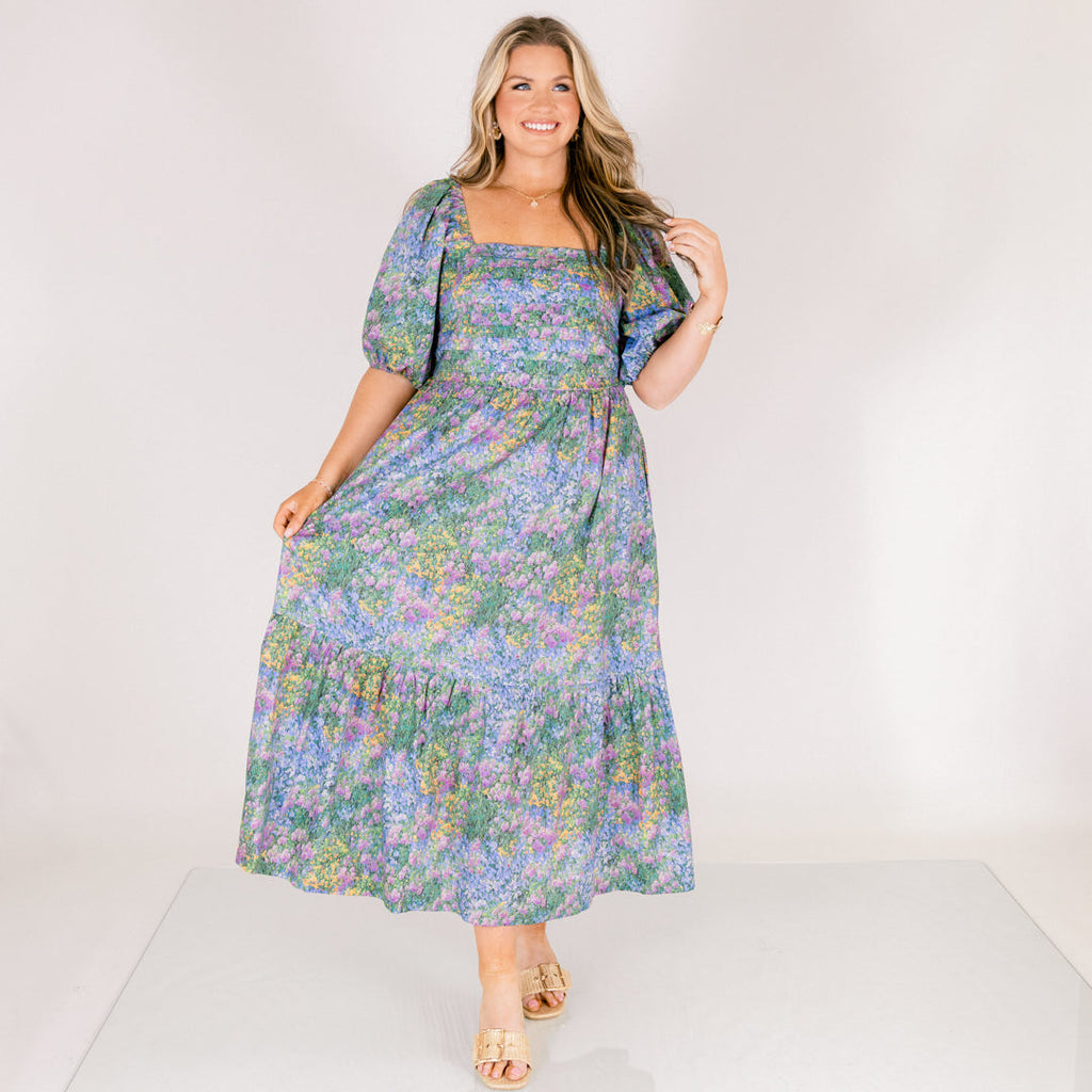 In The Quiet Shade Midi Dress, Floral Mix
