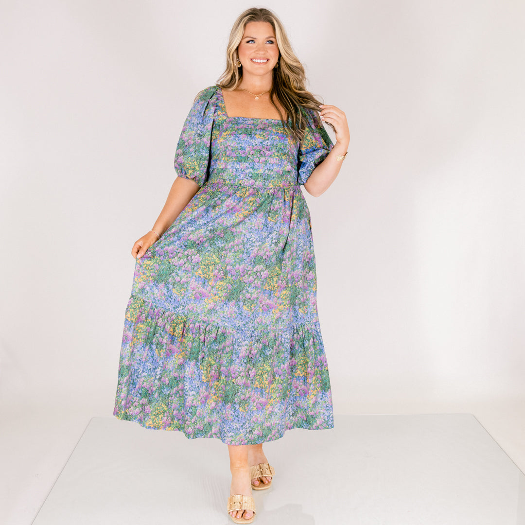 In The Quiet Shade Midi Dress, Floral Mix