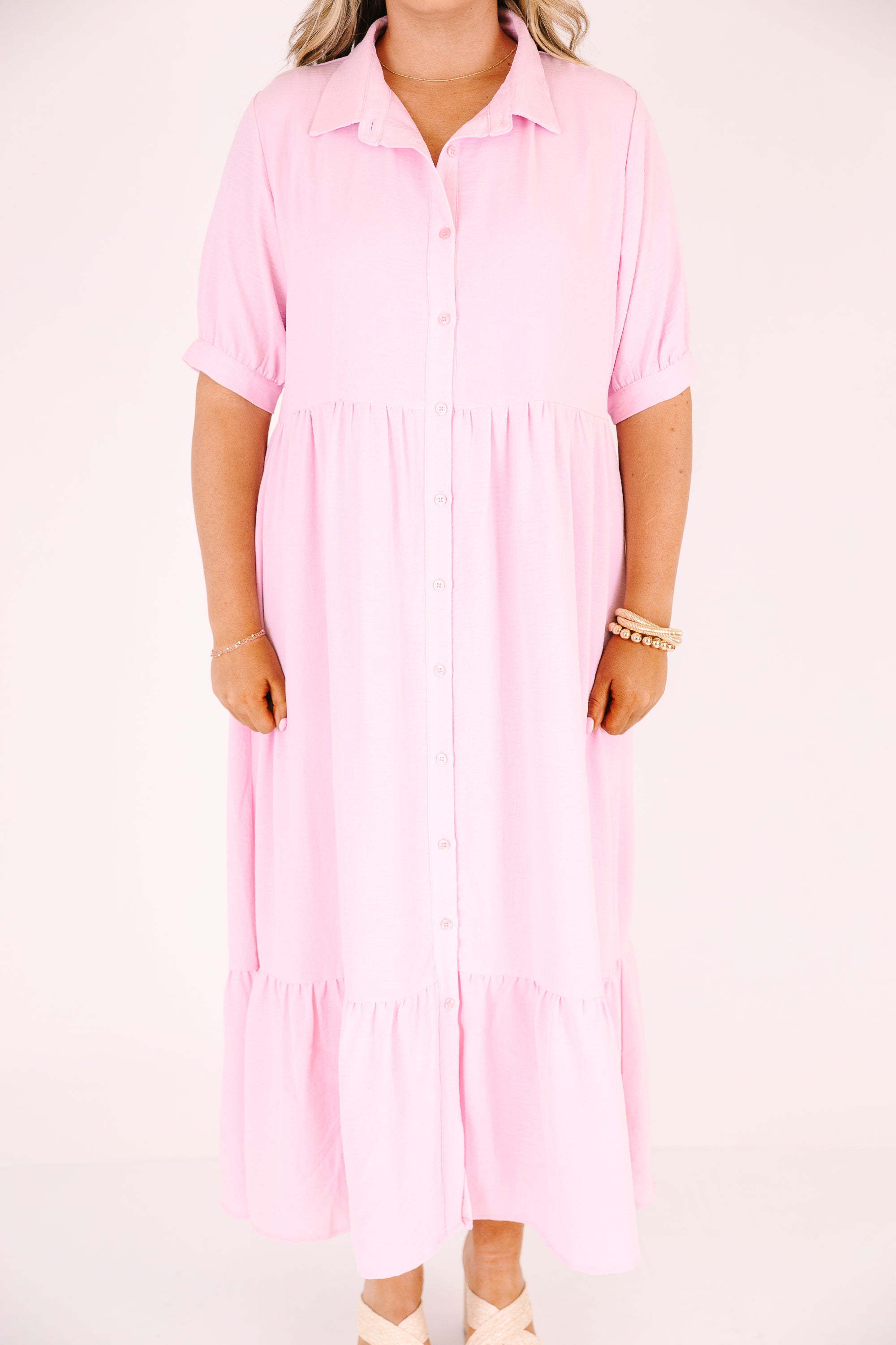 In Your Happy Place Dress, Baby Pink
