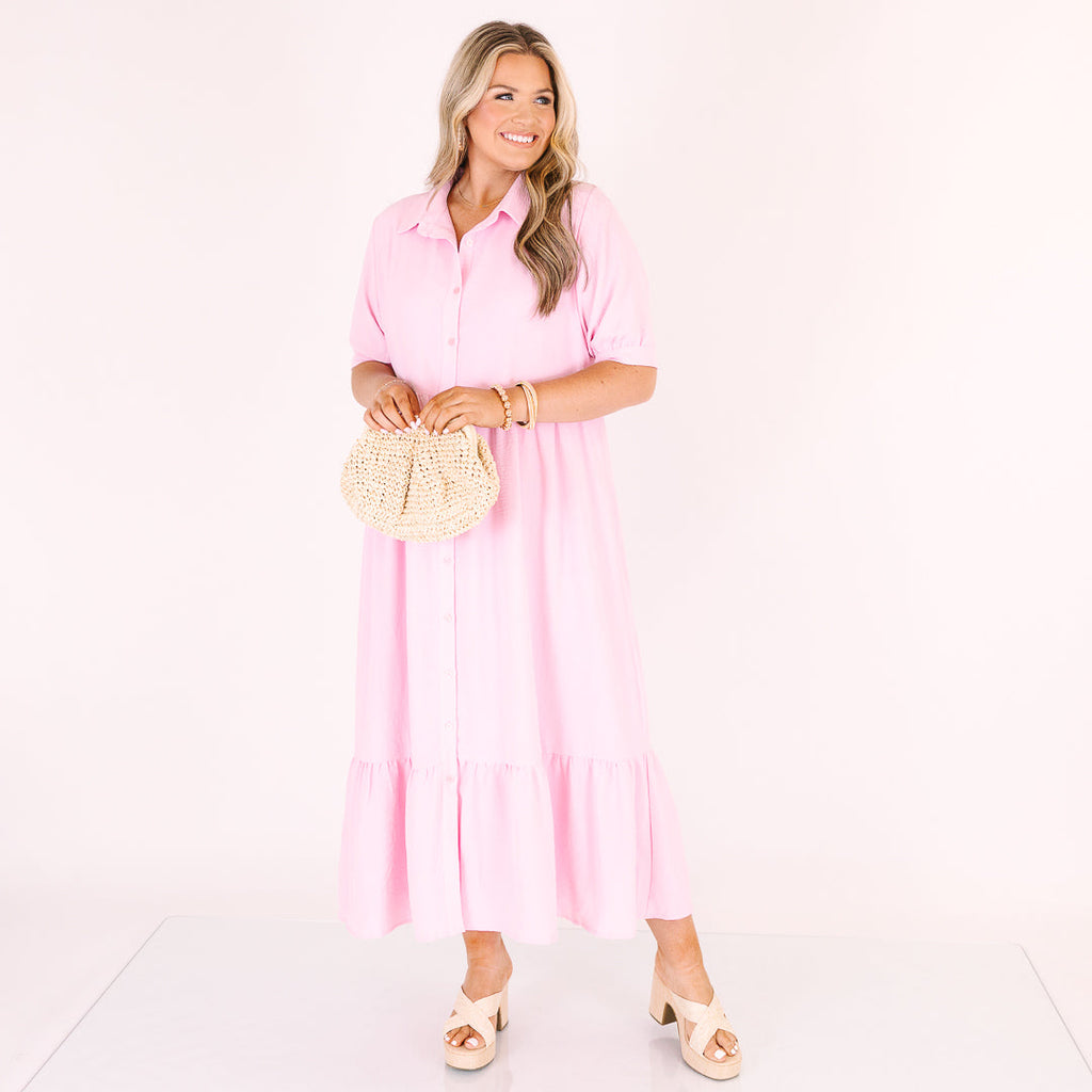 In Your Happy Place Dress, Baby Pink