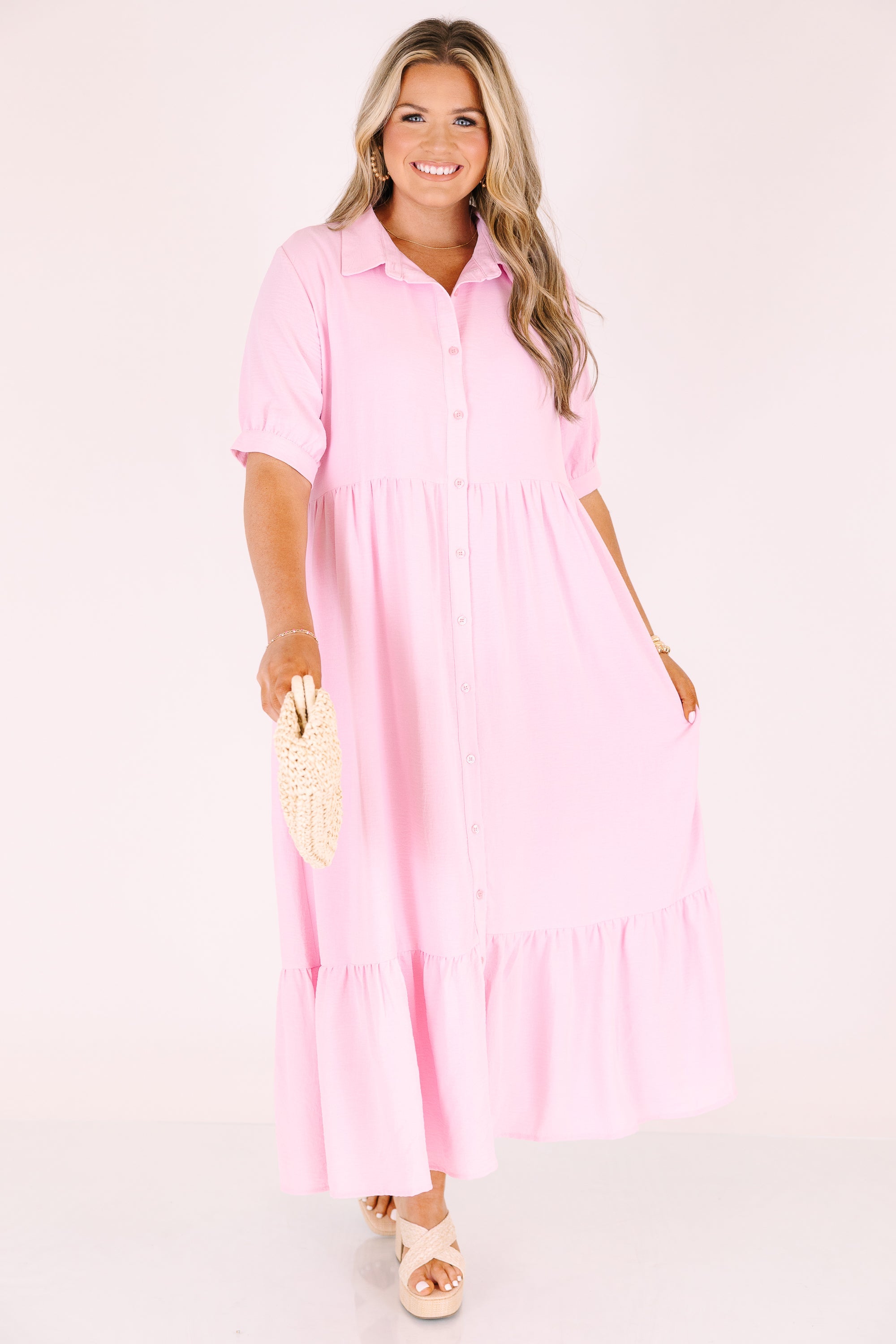 In Your Happy Place Dress, Baby Pink