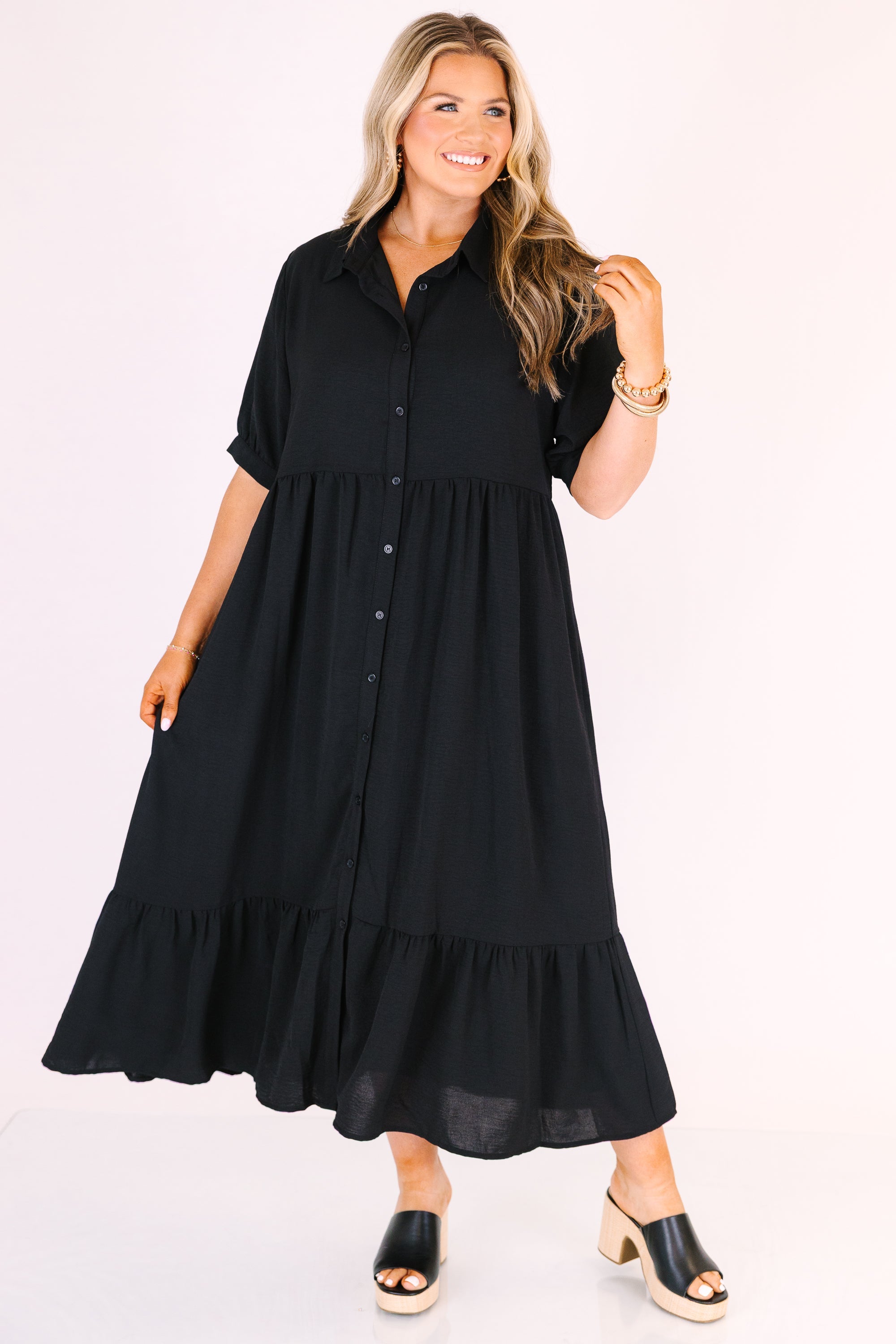 In Your Happy Place Dress, Black