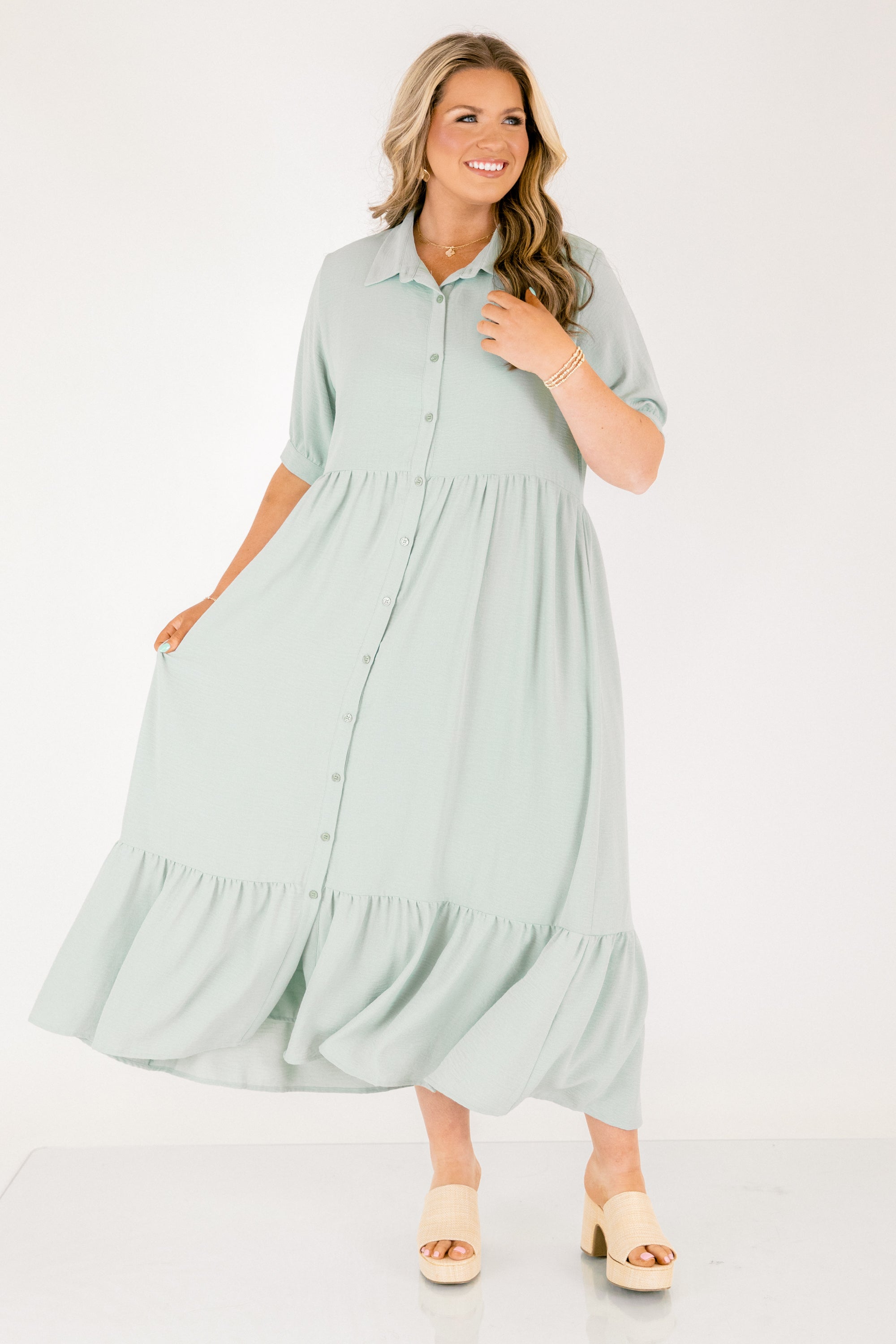 In Your Happy Place Dress, Mint
